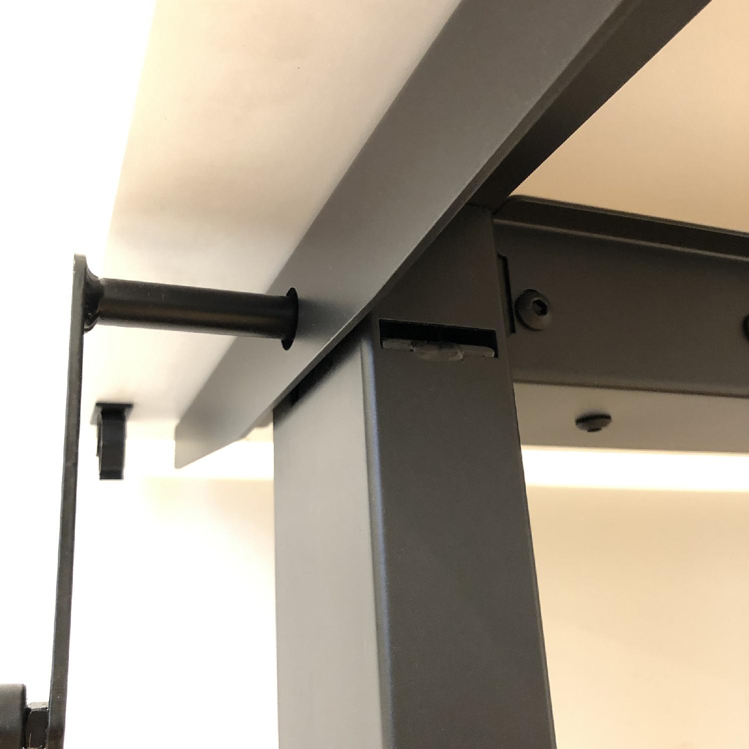 Crank Adjustable Height Standing Desk in Charcoal/White - image-1