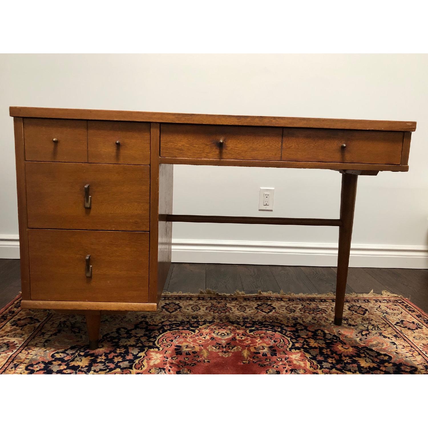 Vintage Mid Century Modern Writing Desk - image-1