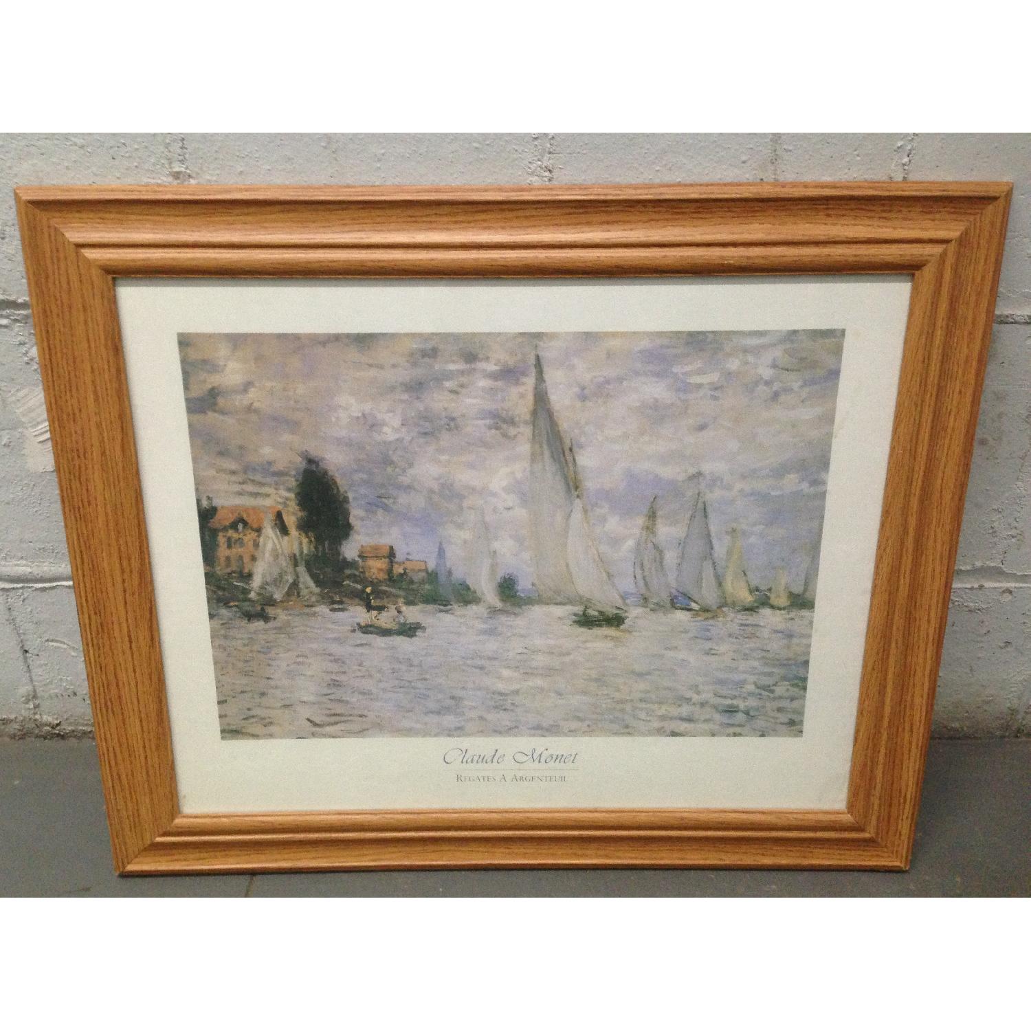 Claude XL Framed Print Regates A Argenteuil Sailboats AptDeco