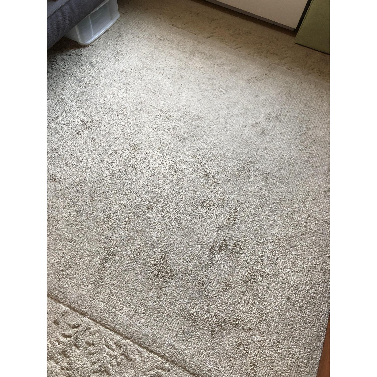 LL Bean Fern Rug w/ Sand Color Border - image-1