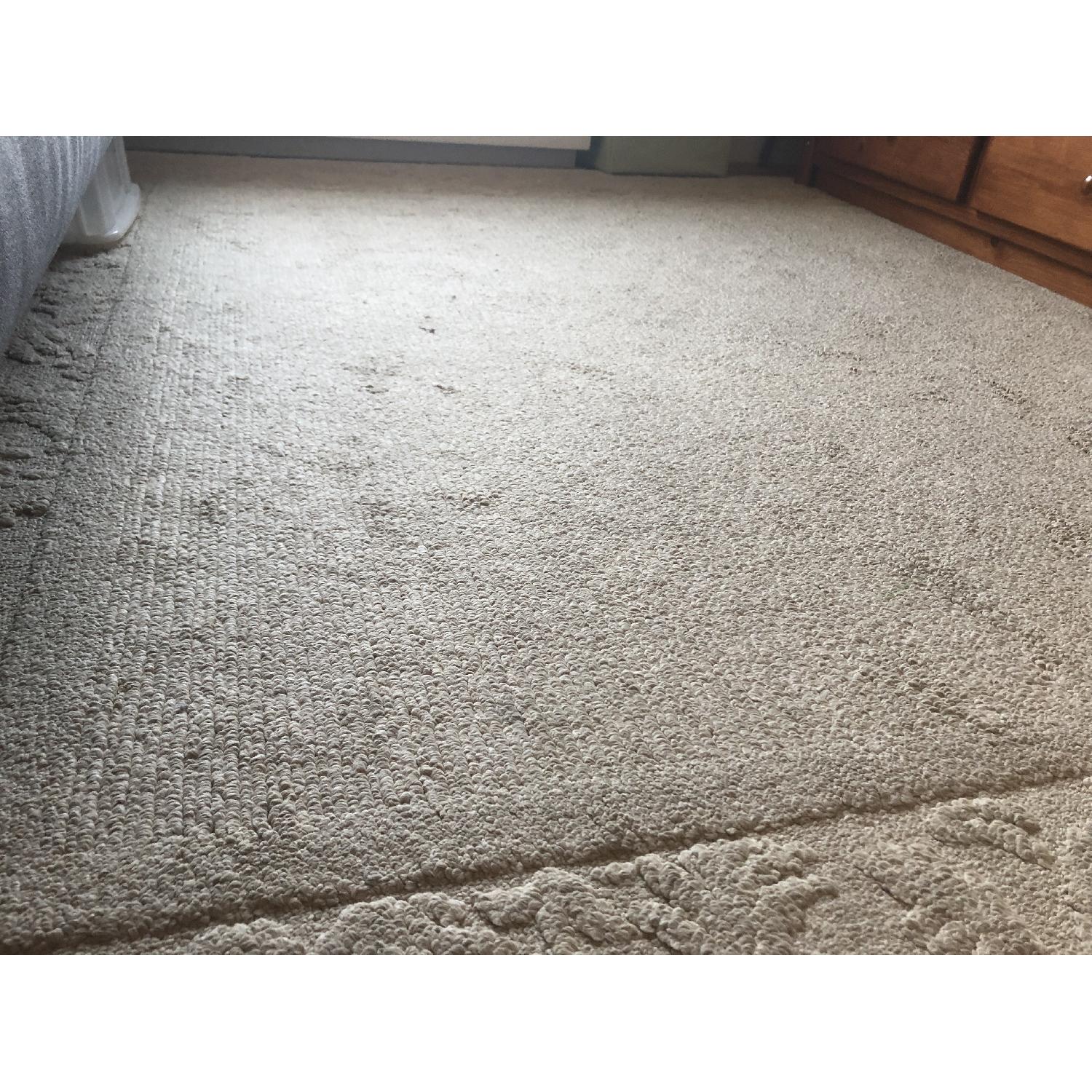 LL Bean Fern Rug w/ Sand Color Border - image-2
