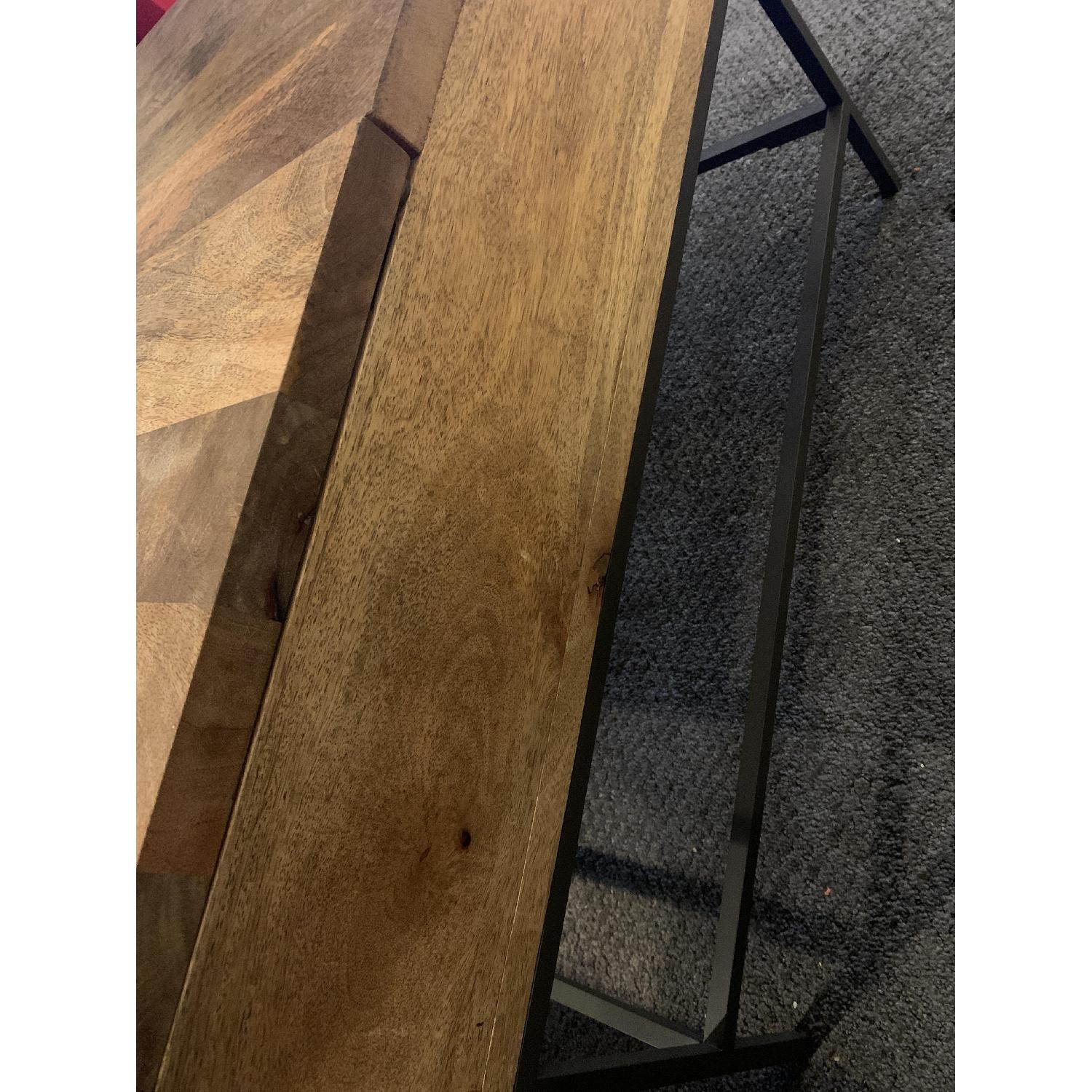 West Elm Industrial Storage Pop-Up Coffee Table in Raw Mango - image-3