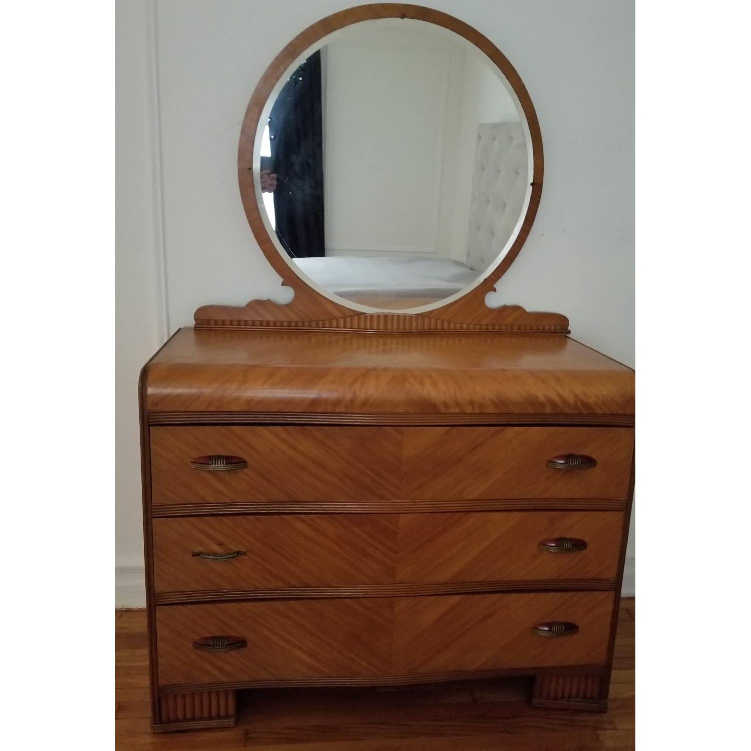 Vintage Art Deco Waterfall Dresser AptDeco