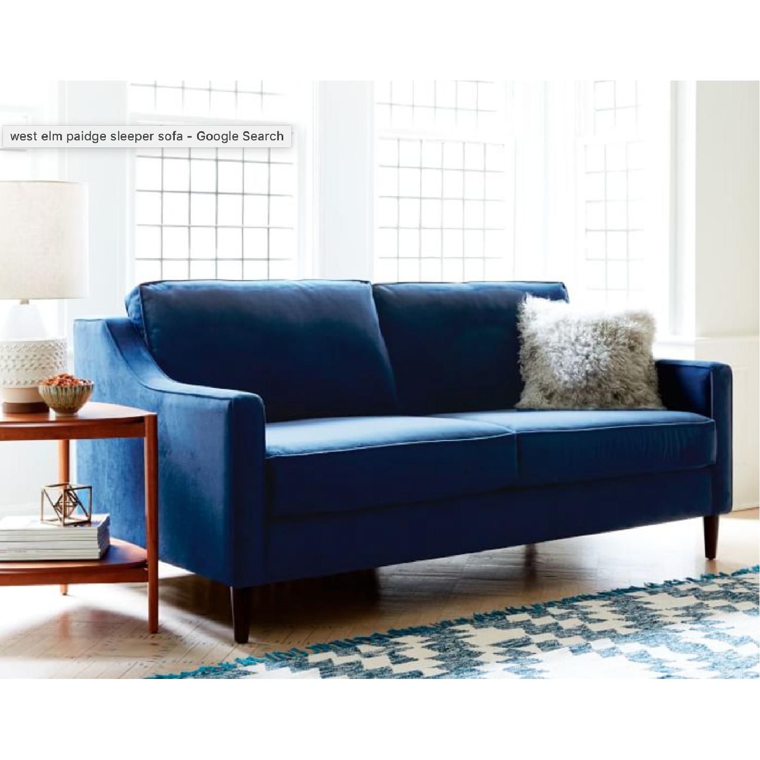 West Elm Paidge Queen Sleeper Sofa in Ink Blue - image-3