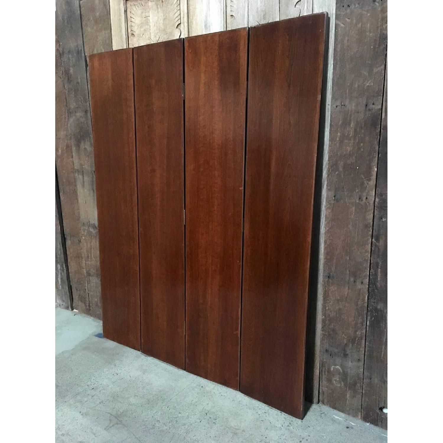 Maitland-Smith Tooled Leather Book Room Divider - image-5