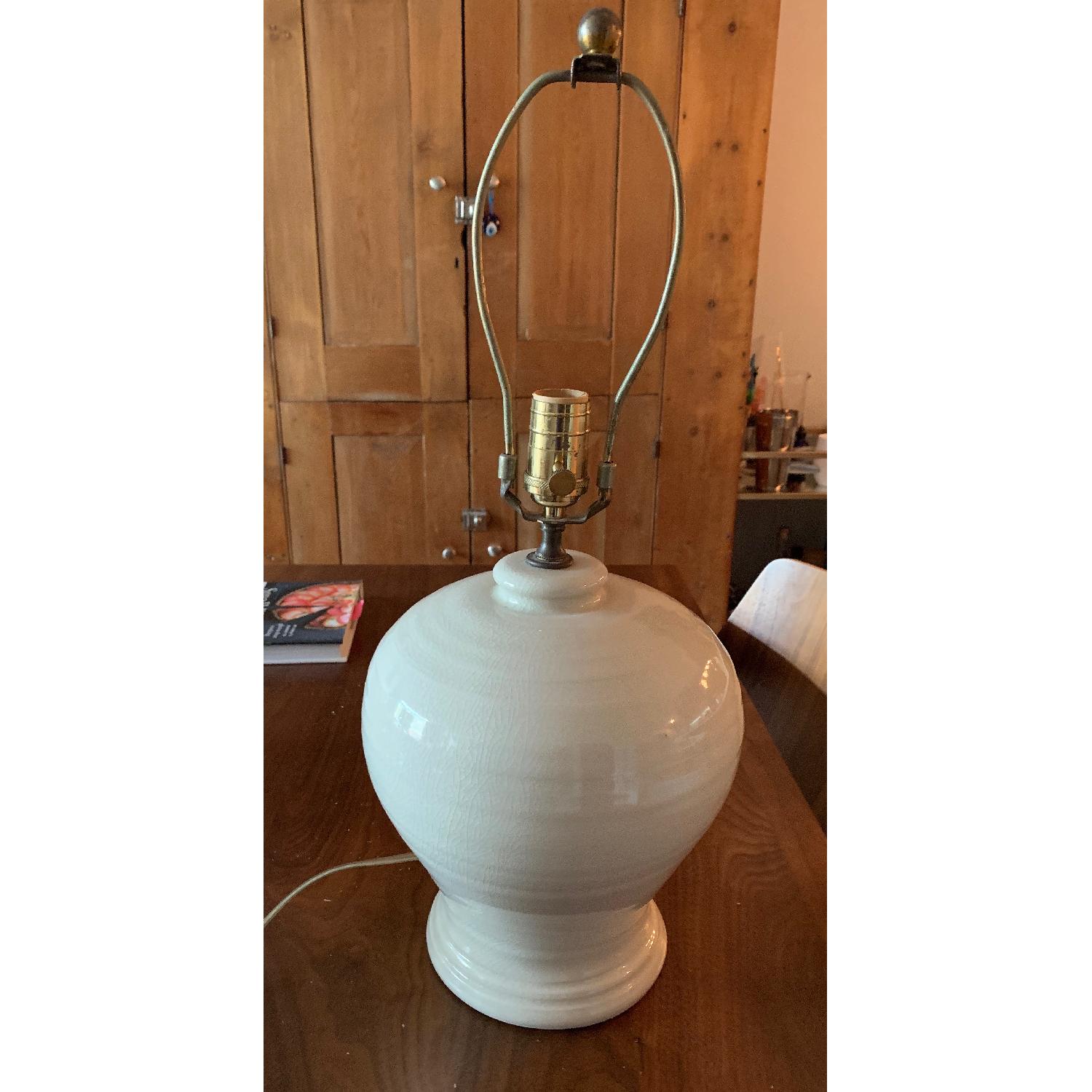 Simon Pearce Ivory Crackle Lamp - image-1