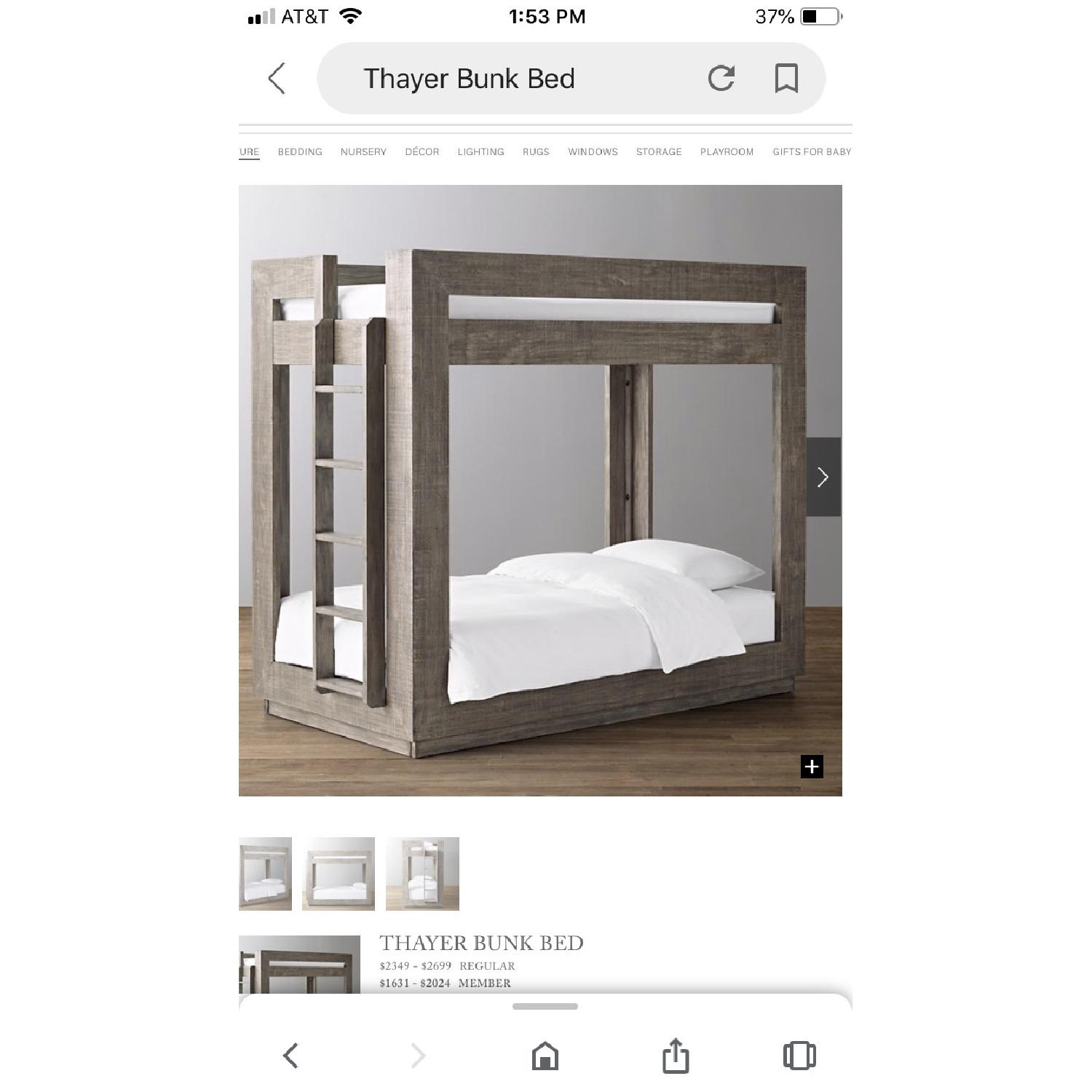 Restoration Hardware Thayer Bunk Bed - image-1