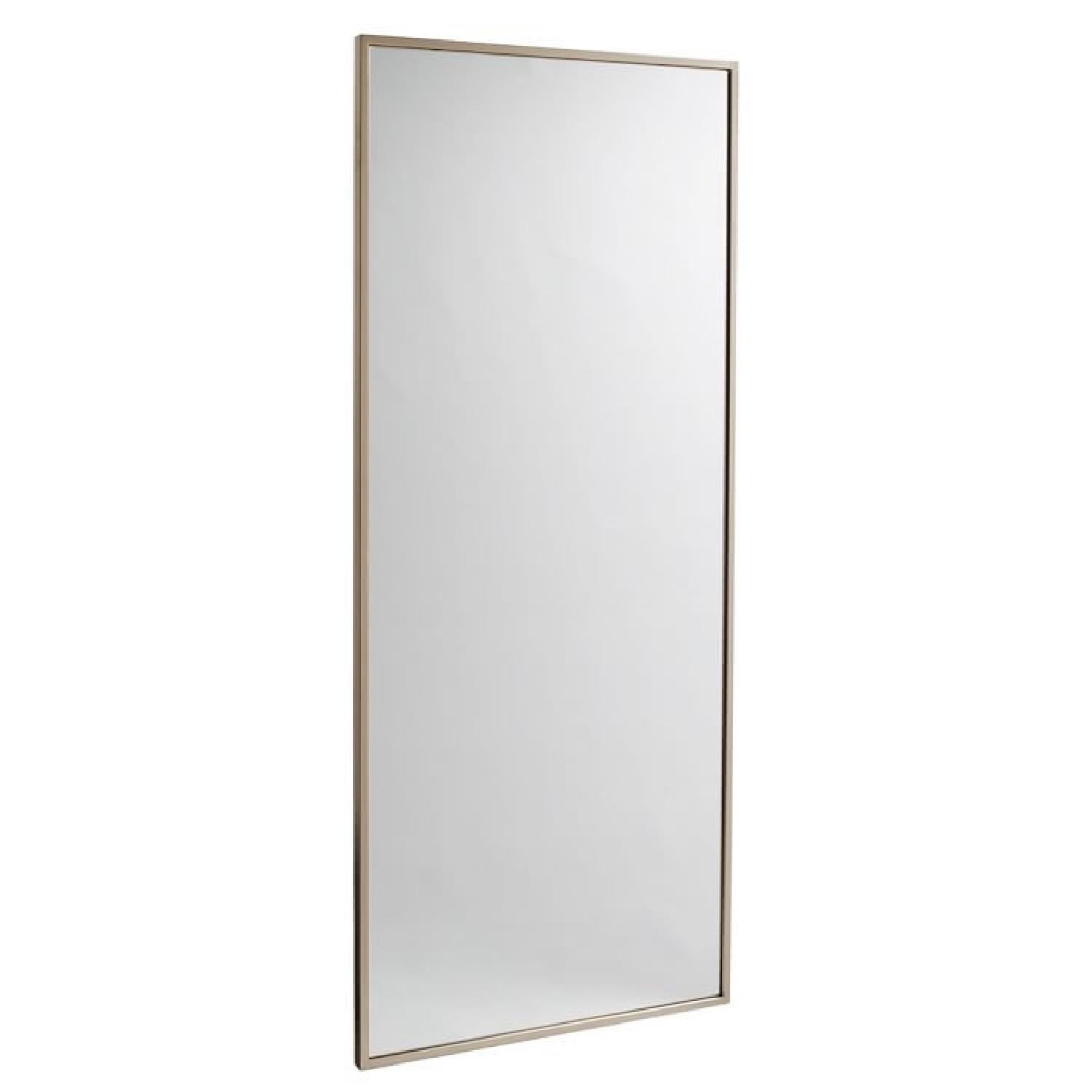 West Elm Brass Metal Framed Floor Mirror AptDeco