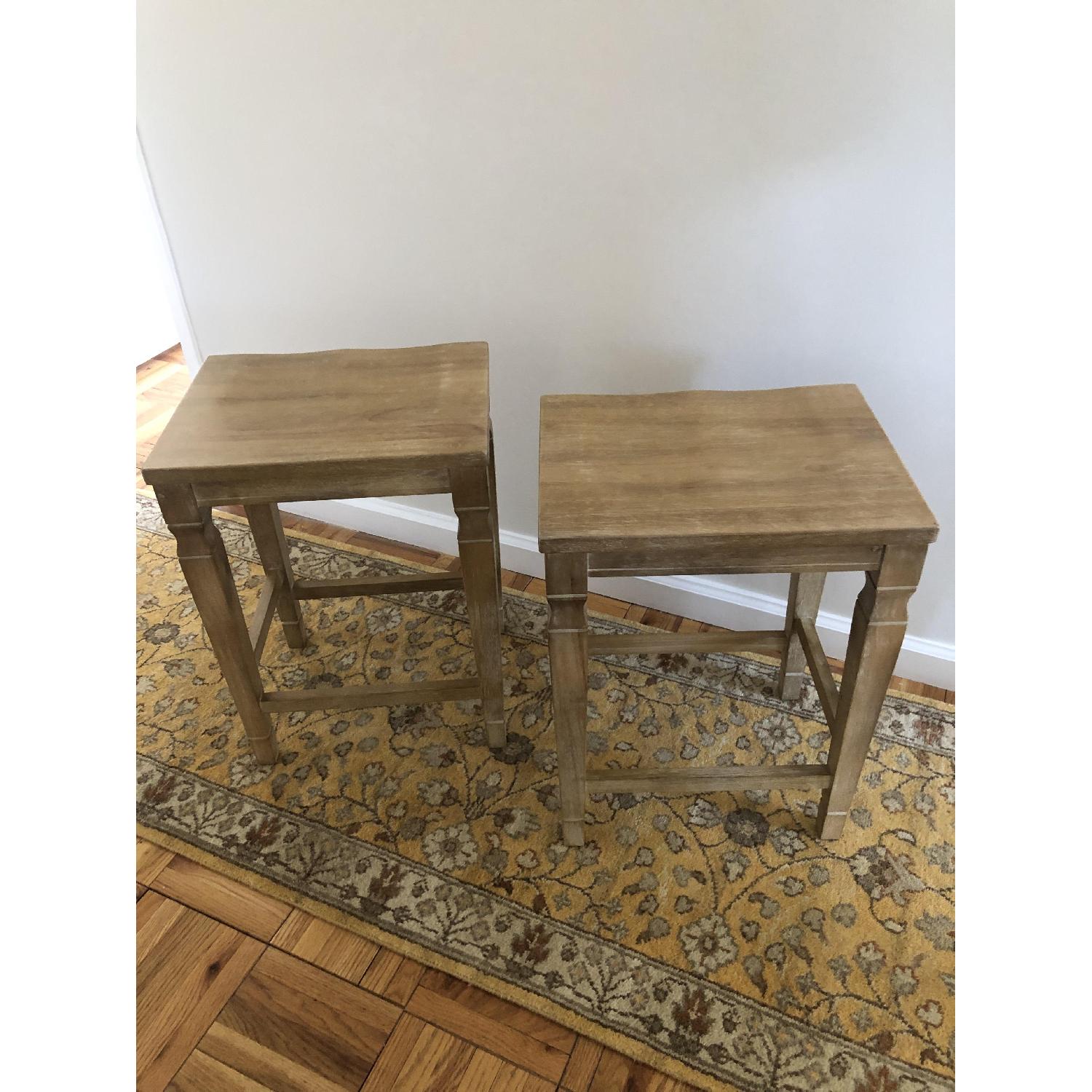 Pier 1 Imports Set of 2 Backless Barstools - image-5