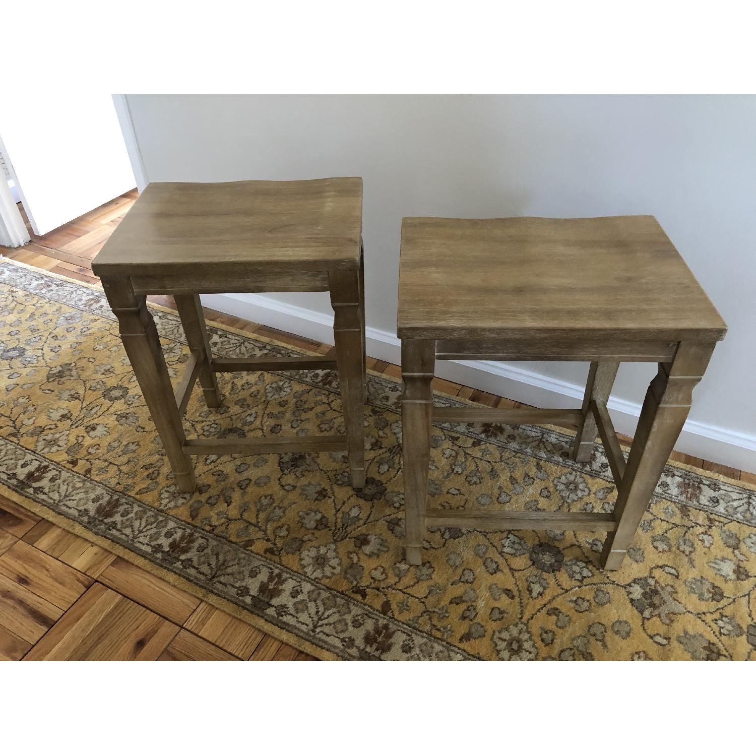 Pier 1 Imports Set of 2 Backless Barstools - image-4