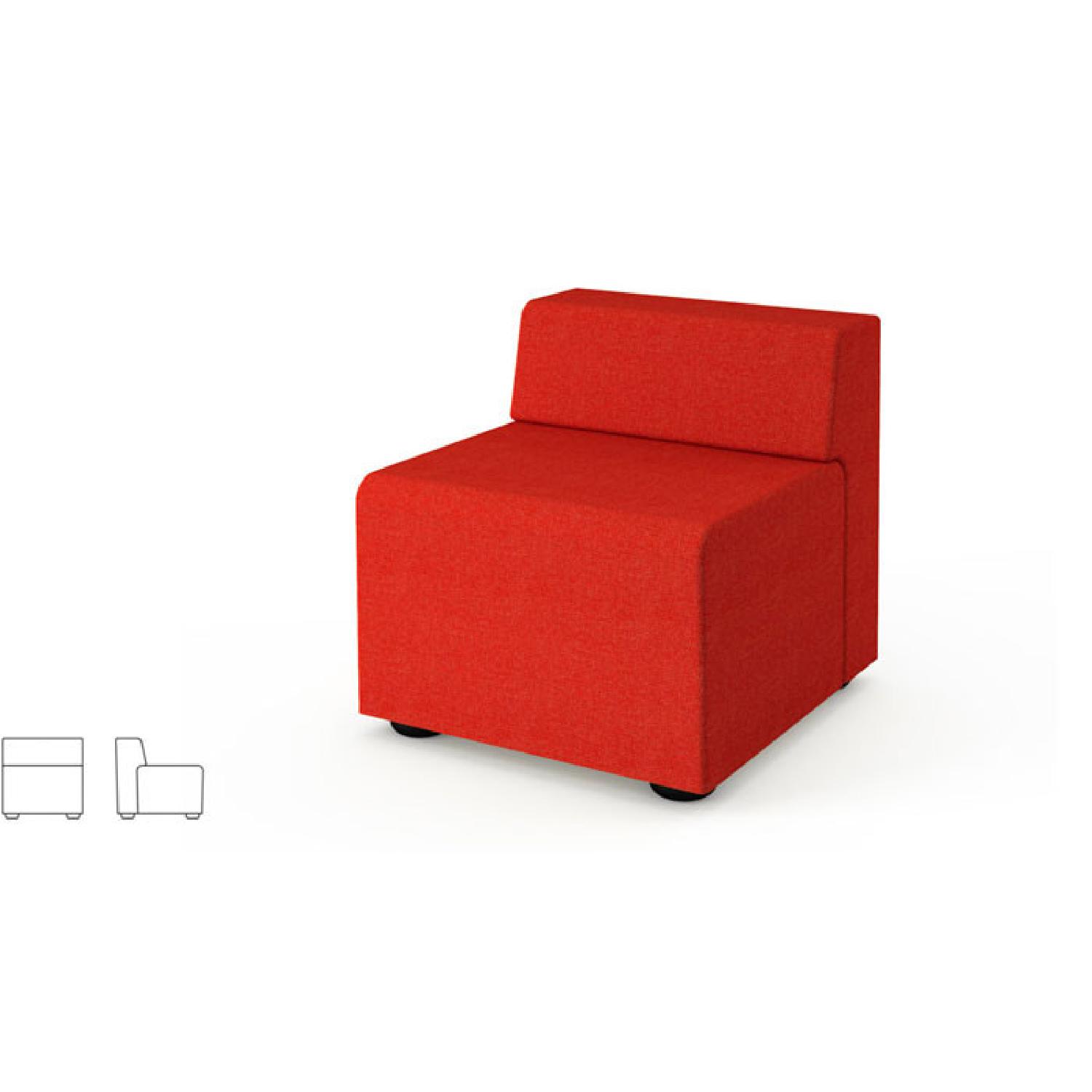 Knoll k. lounge Single Seat Sofa in Stone - image-3