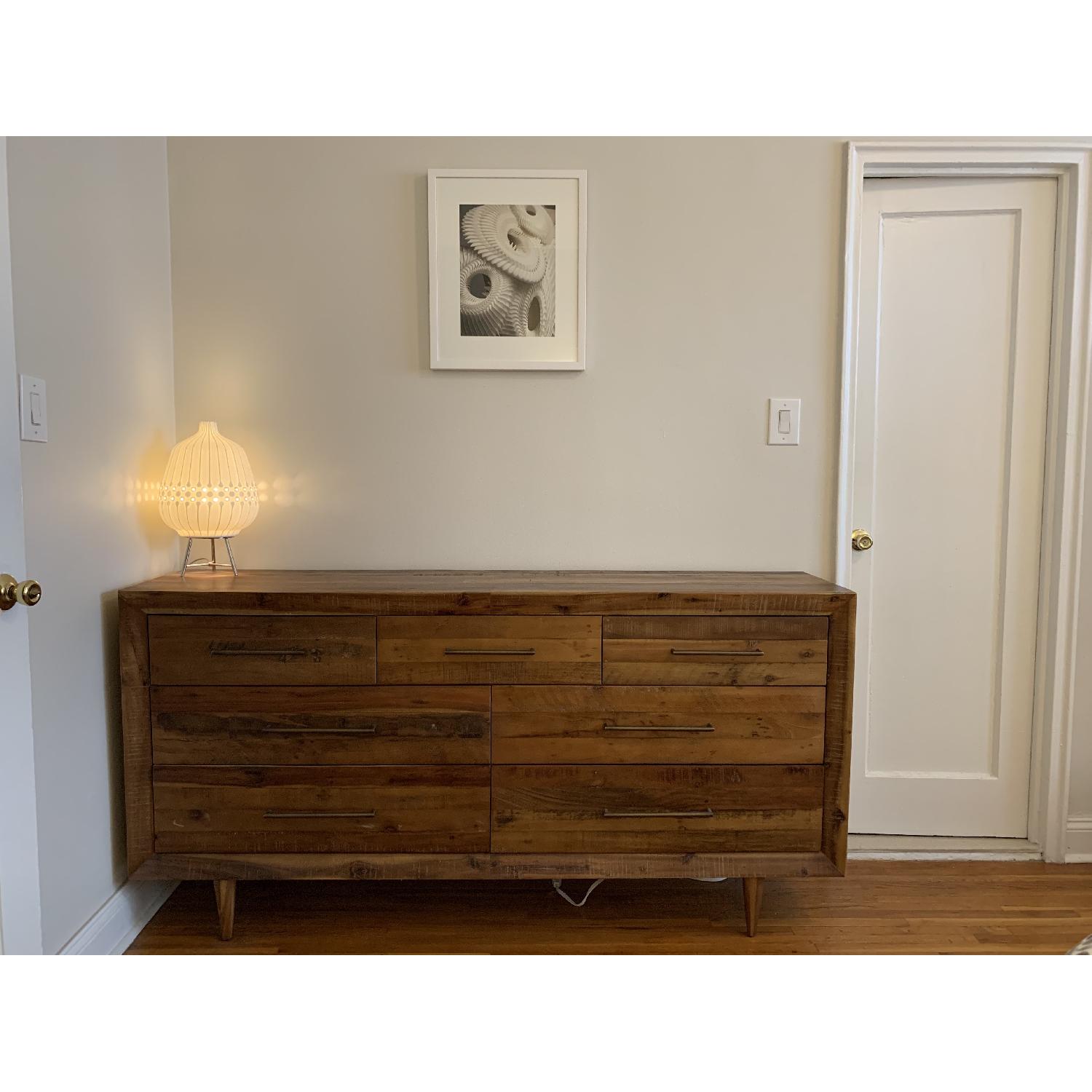 West Elm Alexa Reclaimed Wood 7 Drawer Dresser in Honey - image-1