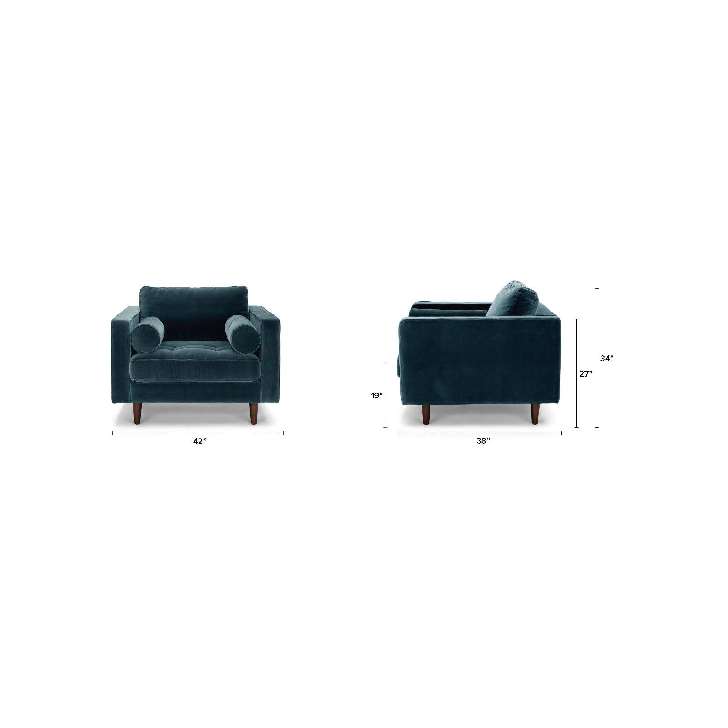 Article Sven Pacific Blue Velvet Chair - image-1