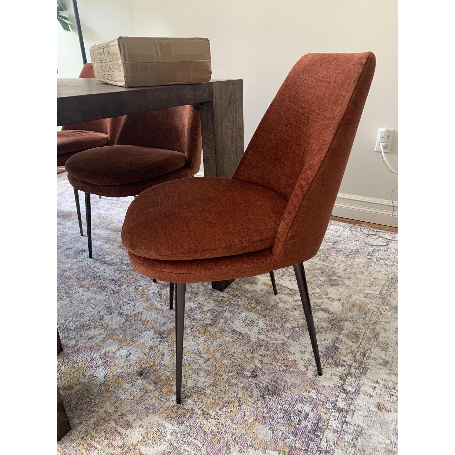 West Elm Distressed Velvet Dining Chairs AptDeco