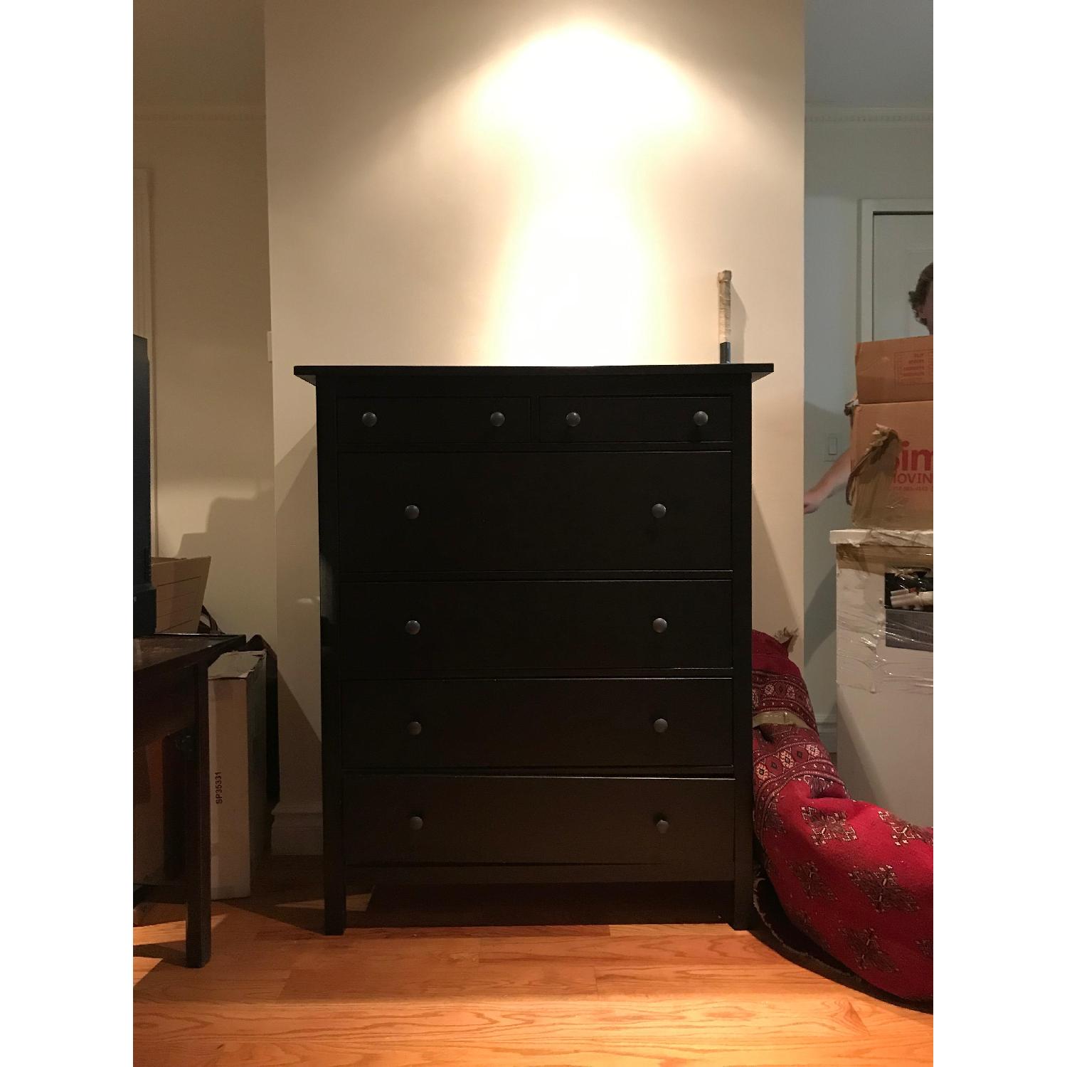 Ikea Hemnes Black 6-Drawer Dresser - image-2