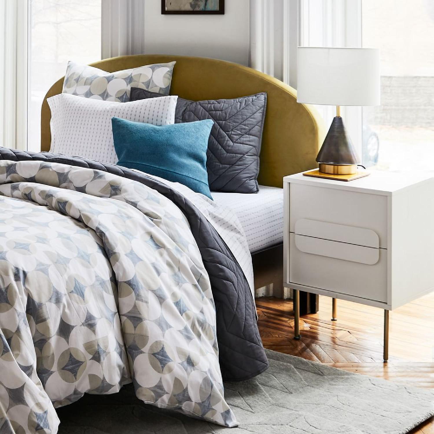 West Elm Gemini Nightstand in White Lacquer - image-2