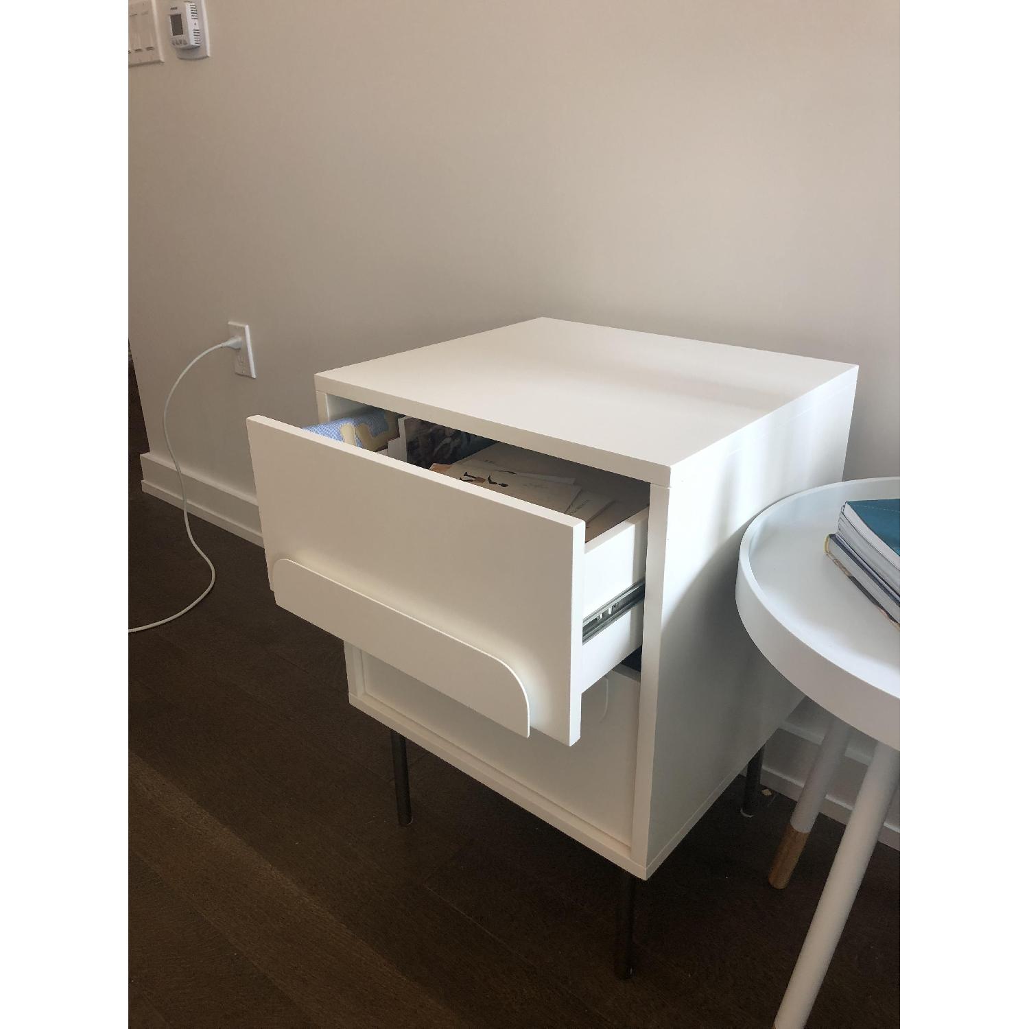 West Elm Gemini Nightstand in White Lacquer - image-3