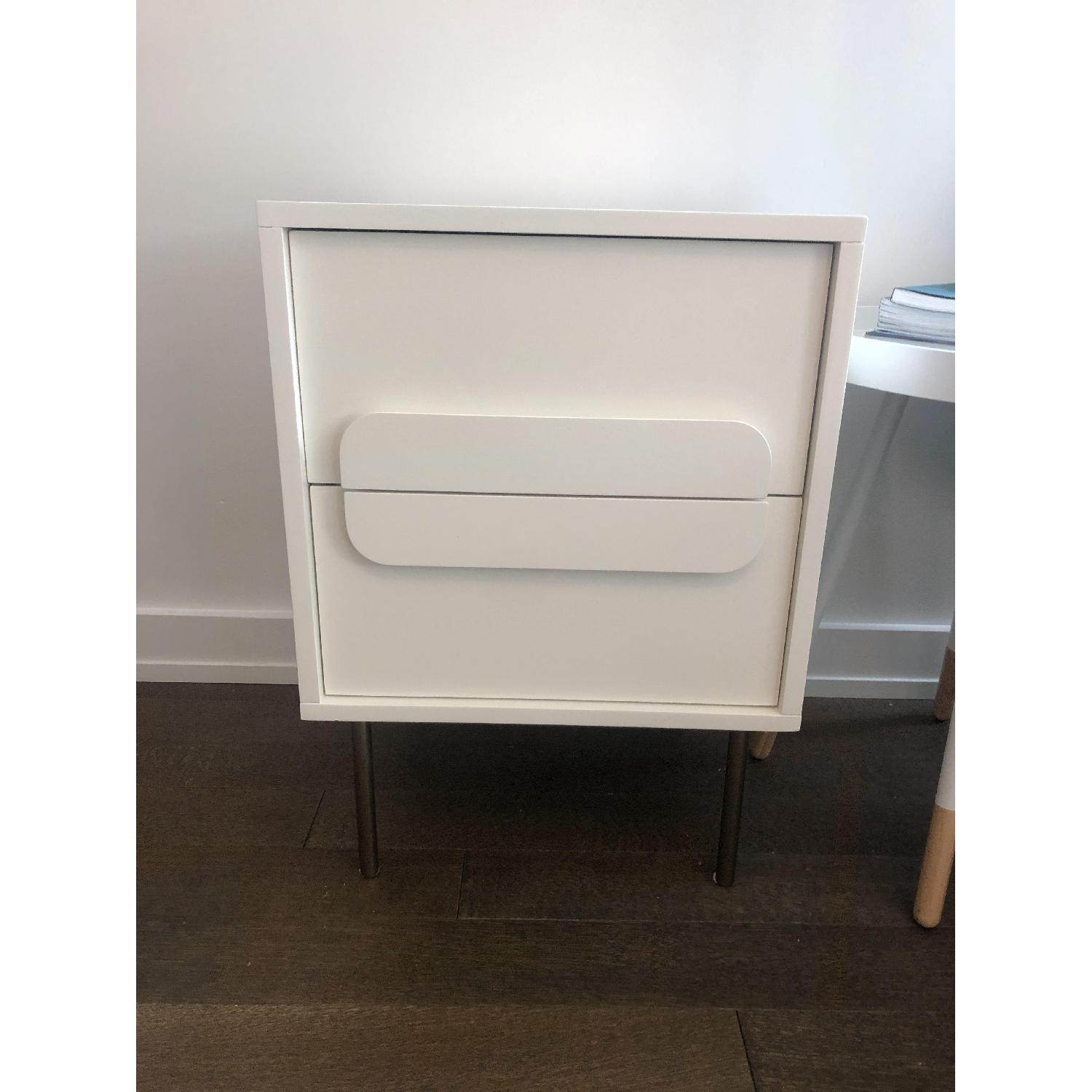 West Elm Gemini Nightstand in White Lacquer - image-4