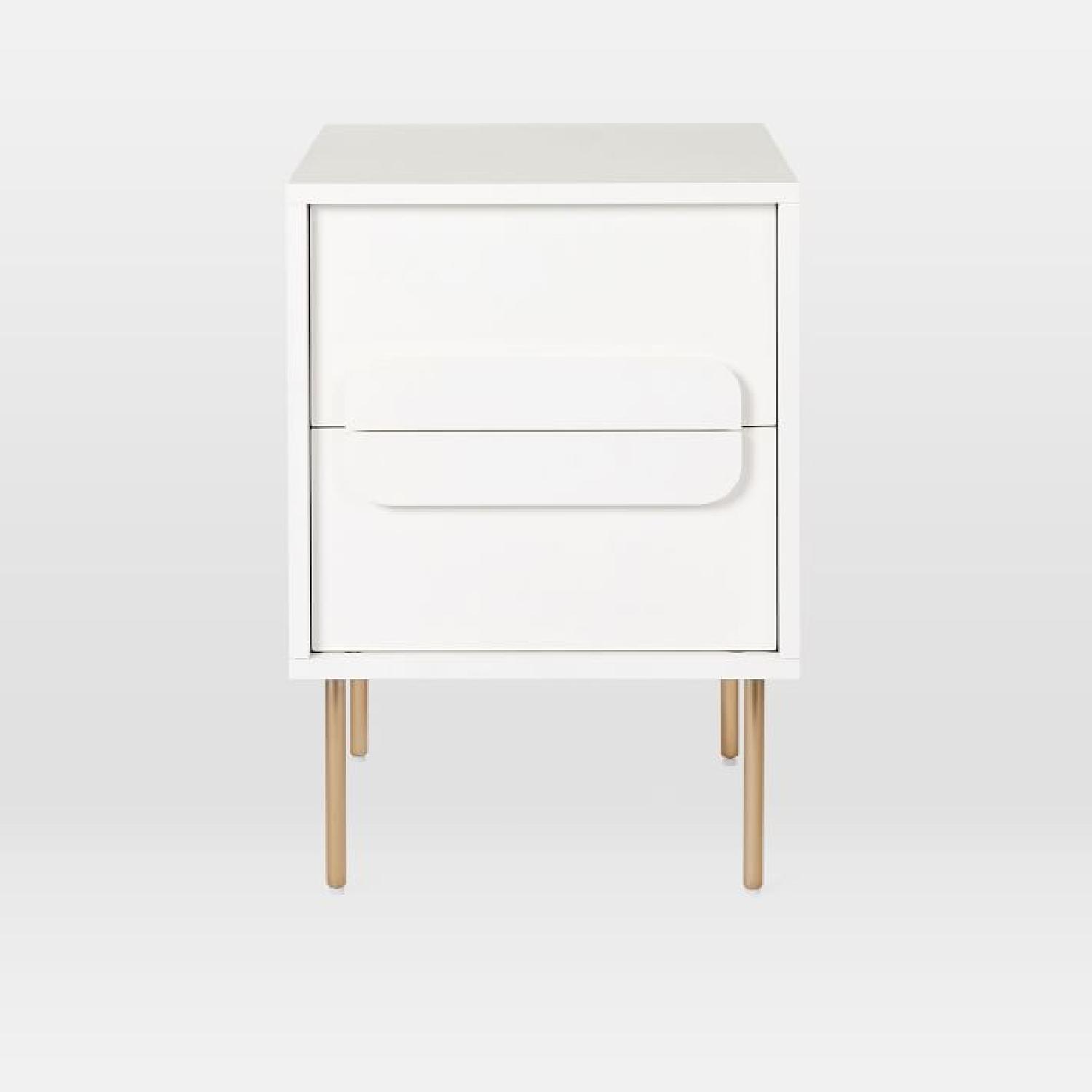 West Elm Gemini Nightstand in White Lacquer - image-5