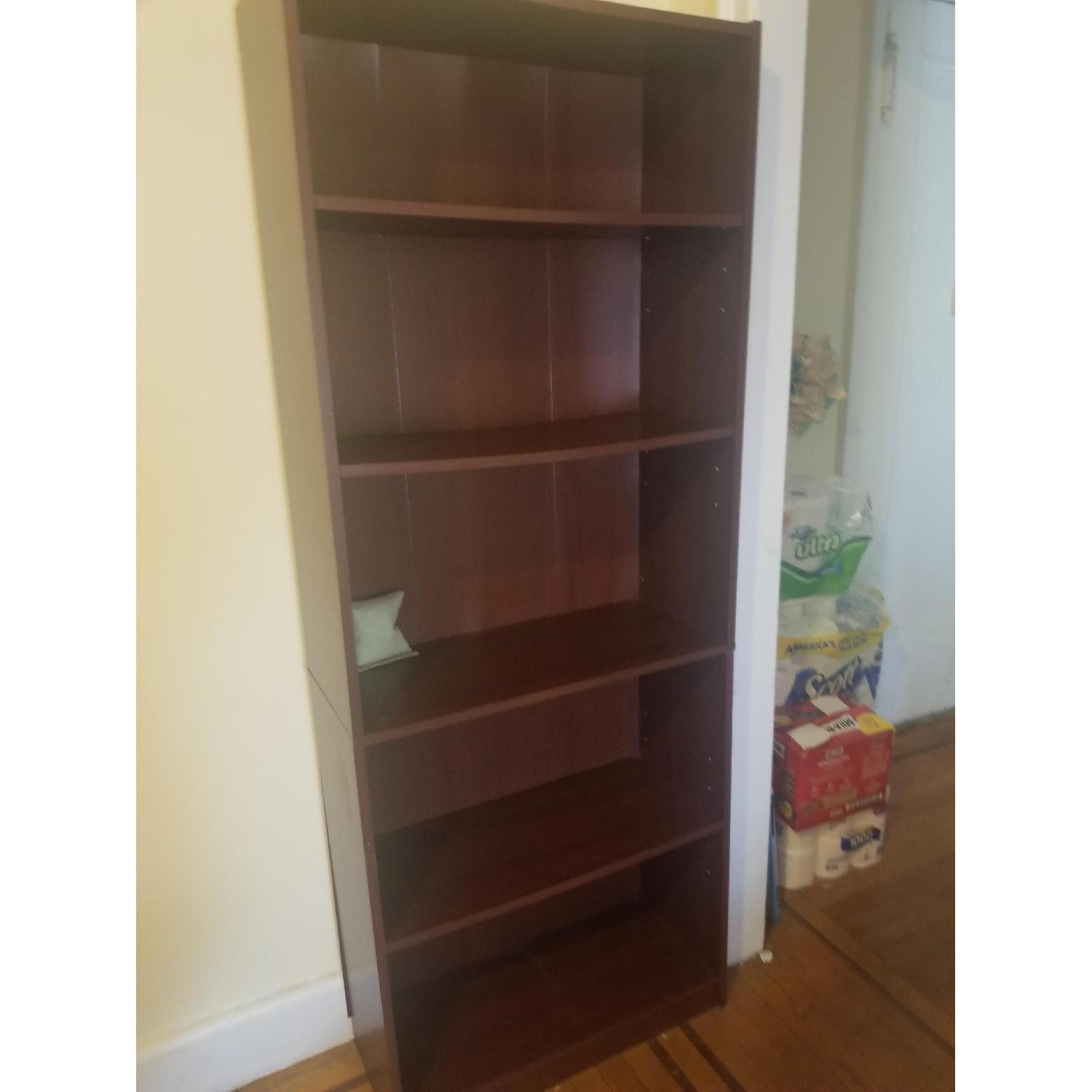 Staples Brown 5 Shelf Bookcase - image-1