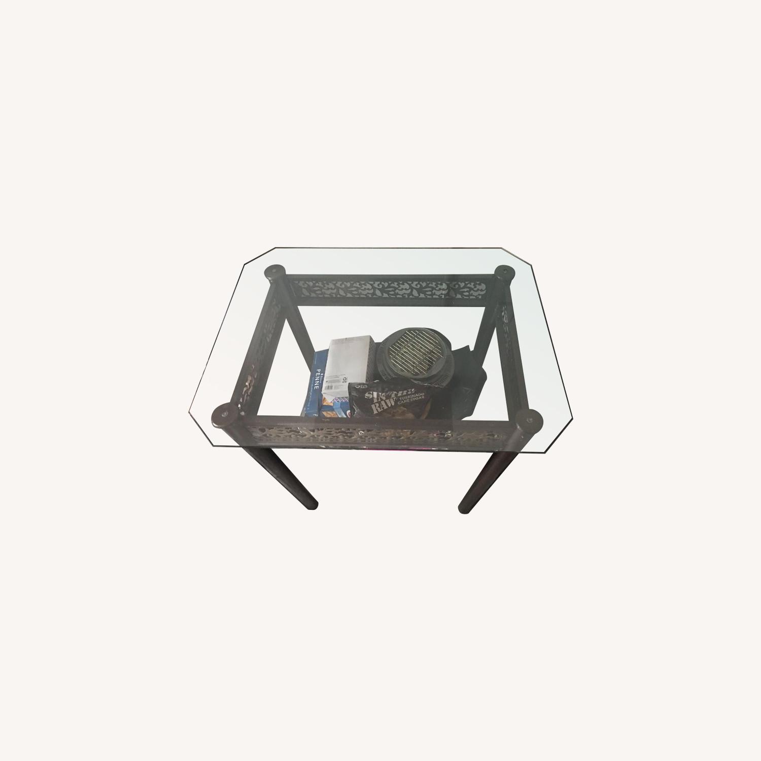 Square Glass Top Dining Table - image-0