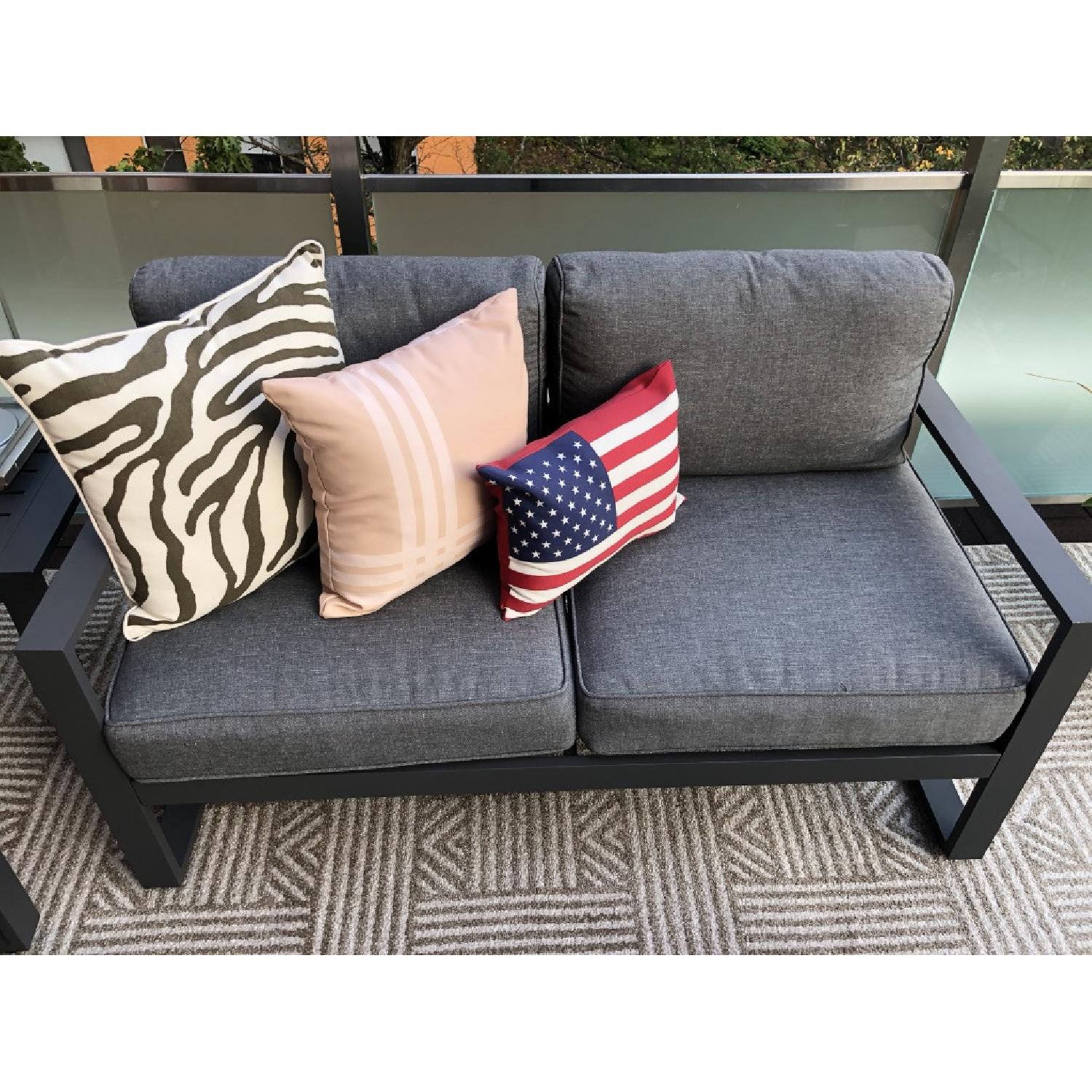 Real Flame Baltic Loveseat w/ Cushions - image-1