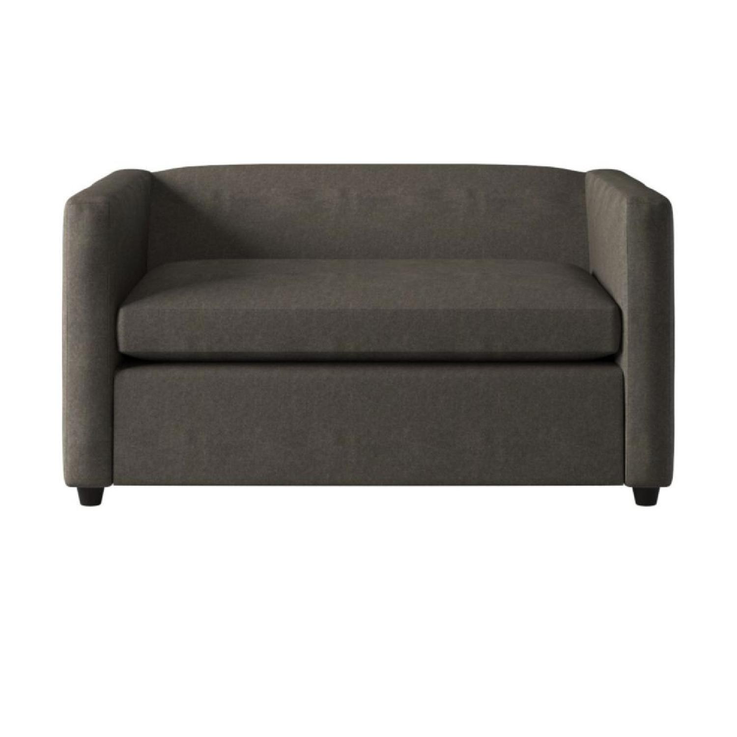 CB2 Movie Salt and Pepper Twin Sleeper Sofa AptDeco