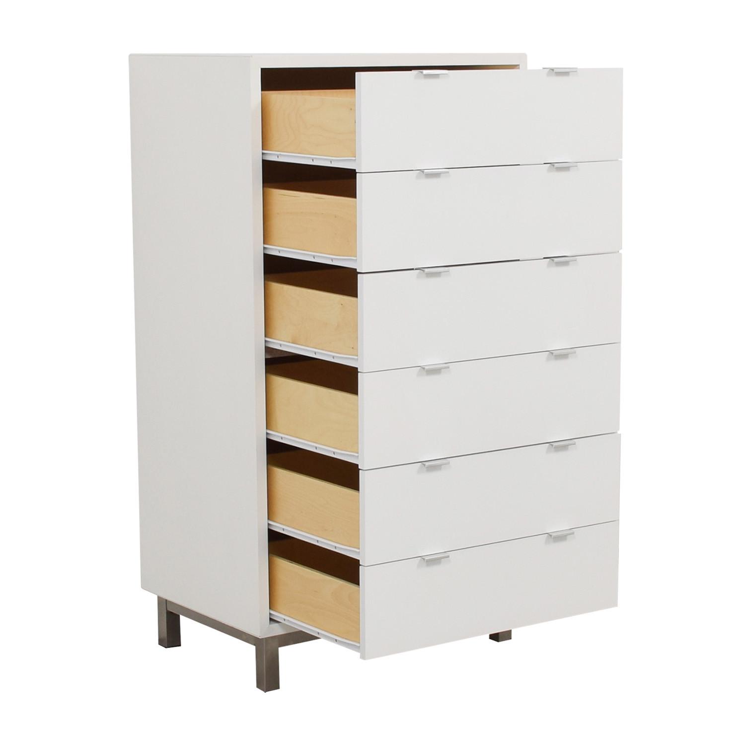 Room & Board Copenhagen White 6 Drawer Dresser - image-1