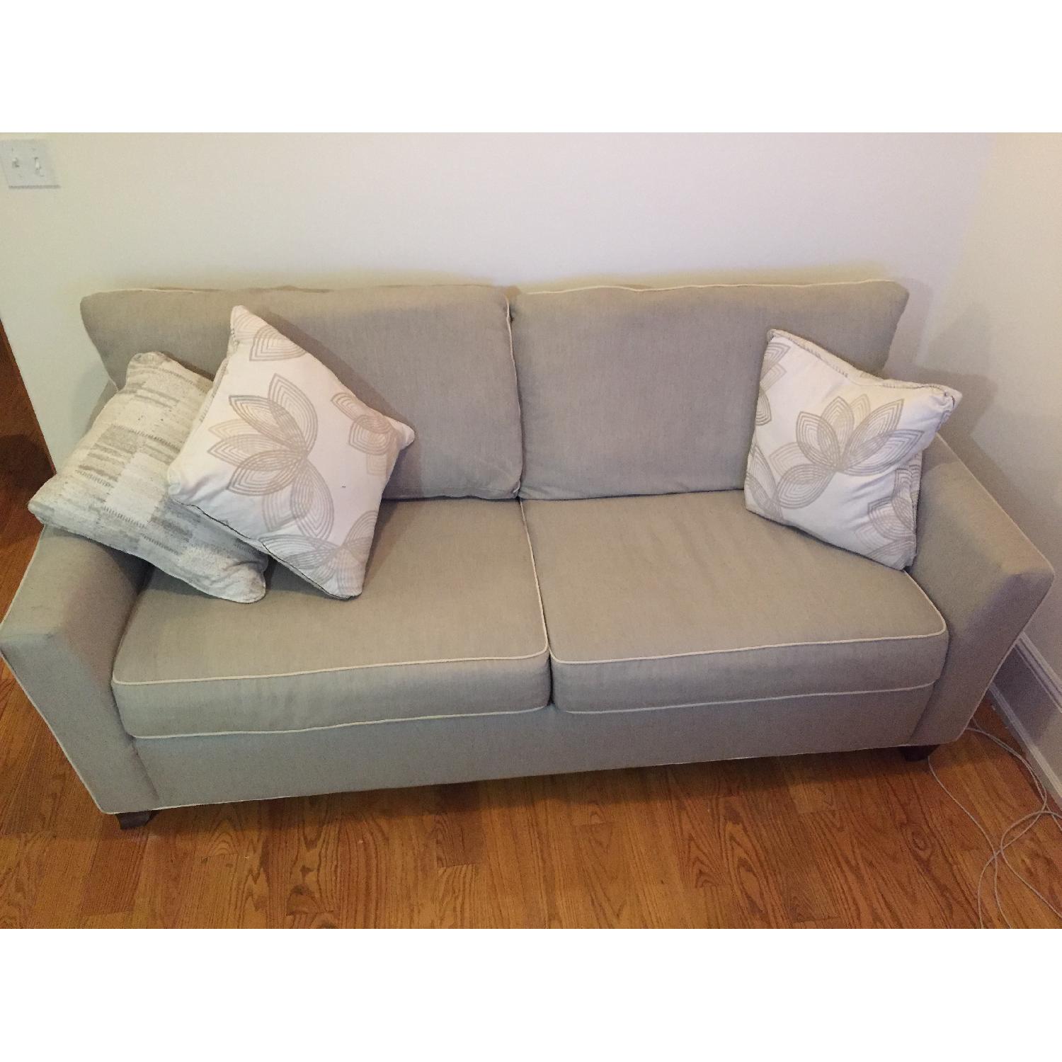 Raymour & Flanigan Sleeper Sofa + Chair & Ottoman - image-2