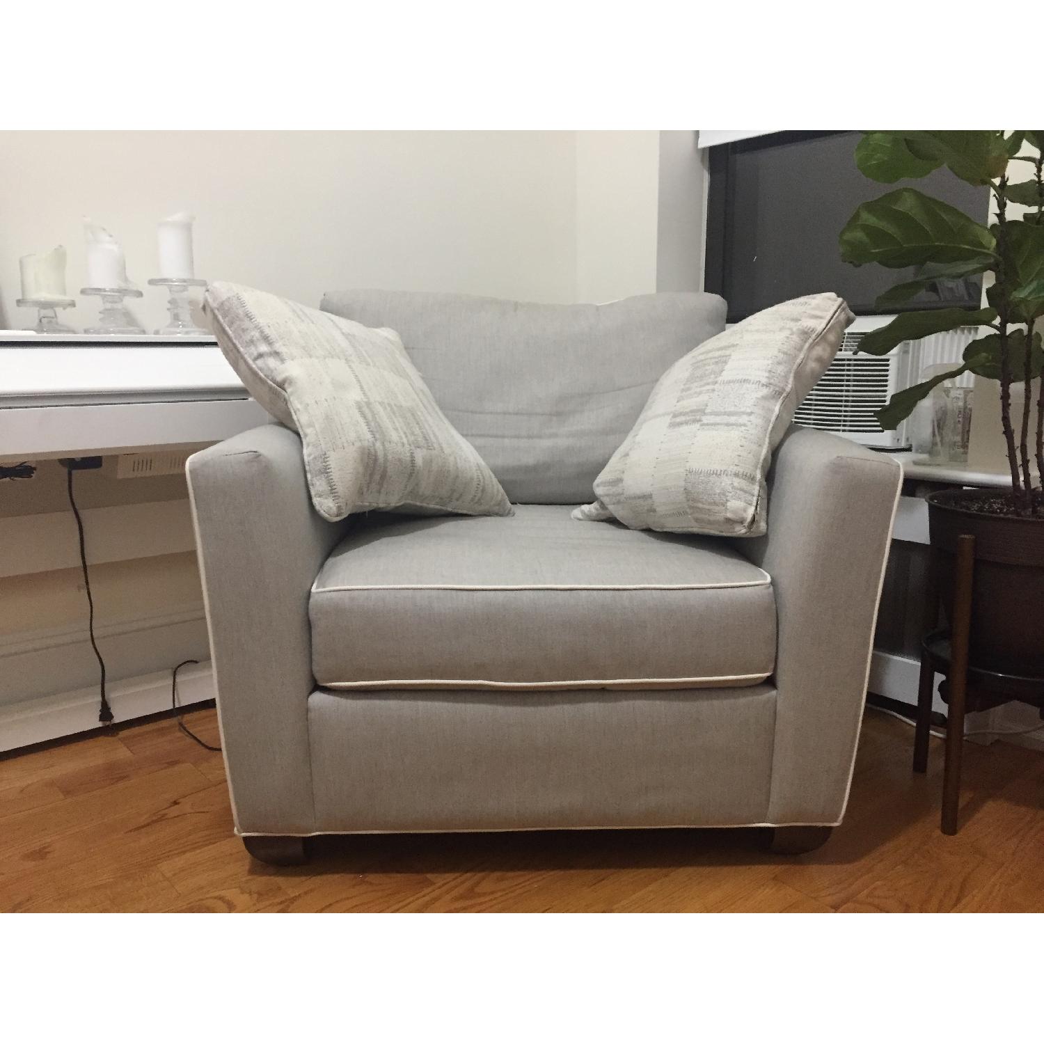 Raymour & Flanigan Sleeper Sofa + Chair & Ottoman - image-8