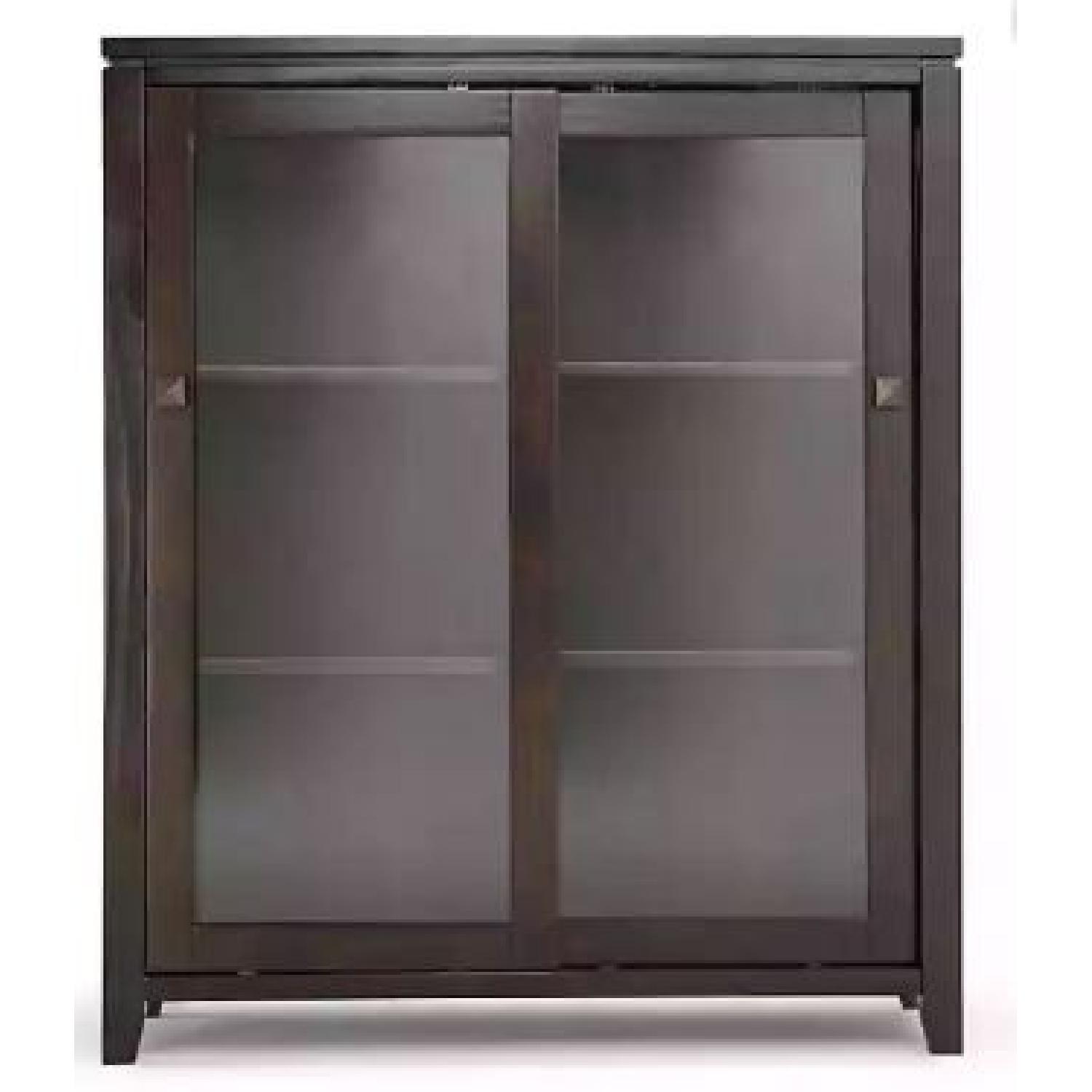 Simpli Home Sliding Door Storage AptDeco
