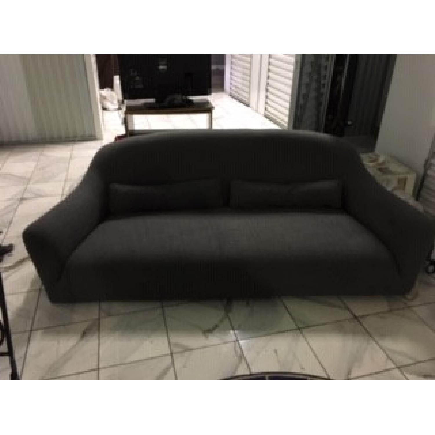 Crate & Barrel Pennie Grey Sofa - image-1