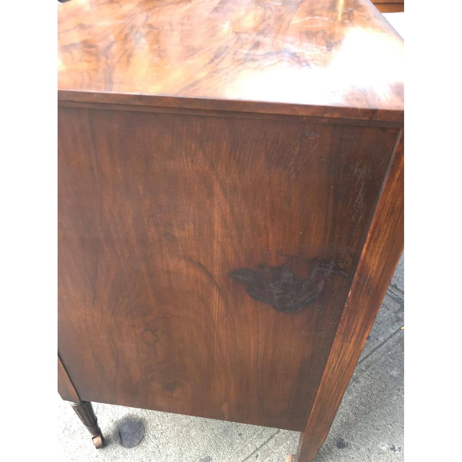 Antique 1930s Dresser w/ Original Brass Handles & Wheels - image-4