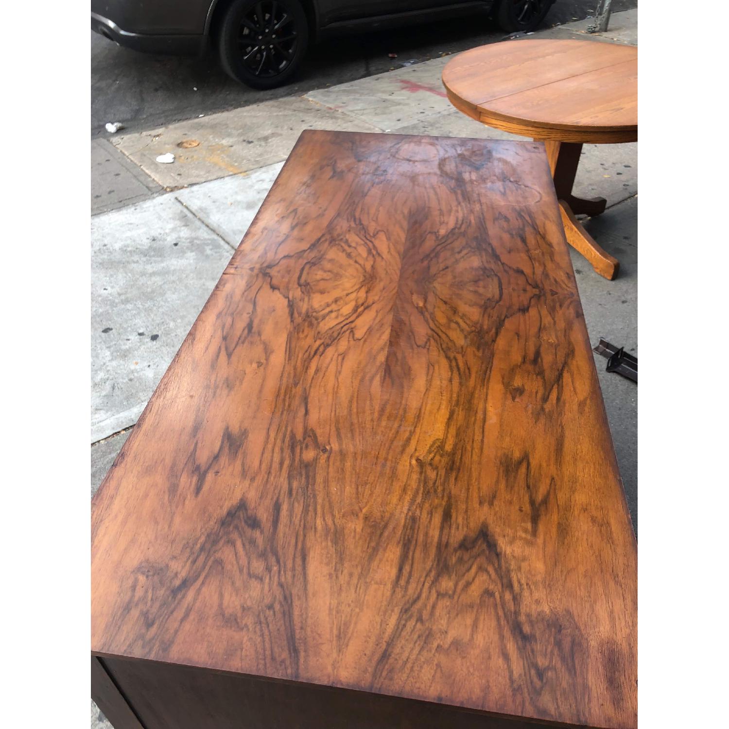 Antique 1930s Dresser w/ Original Brass Handles & Wheels - image-7