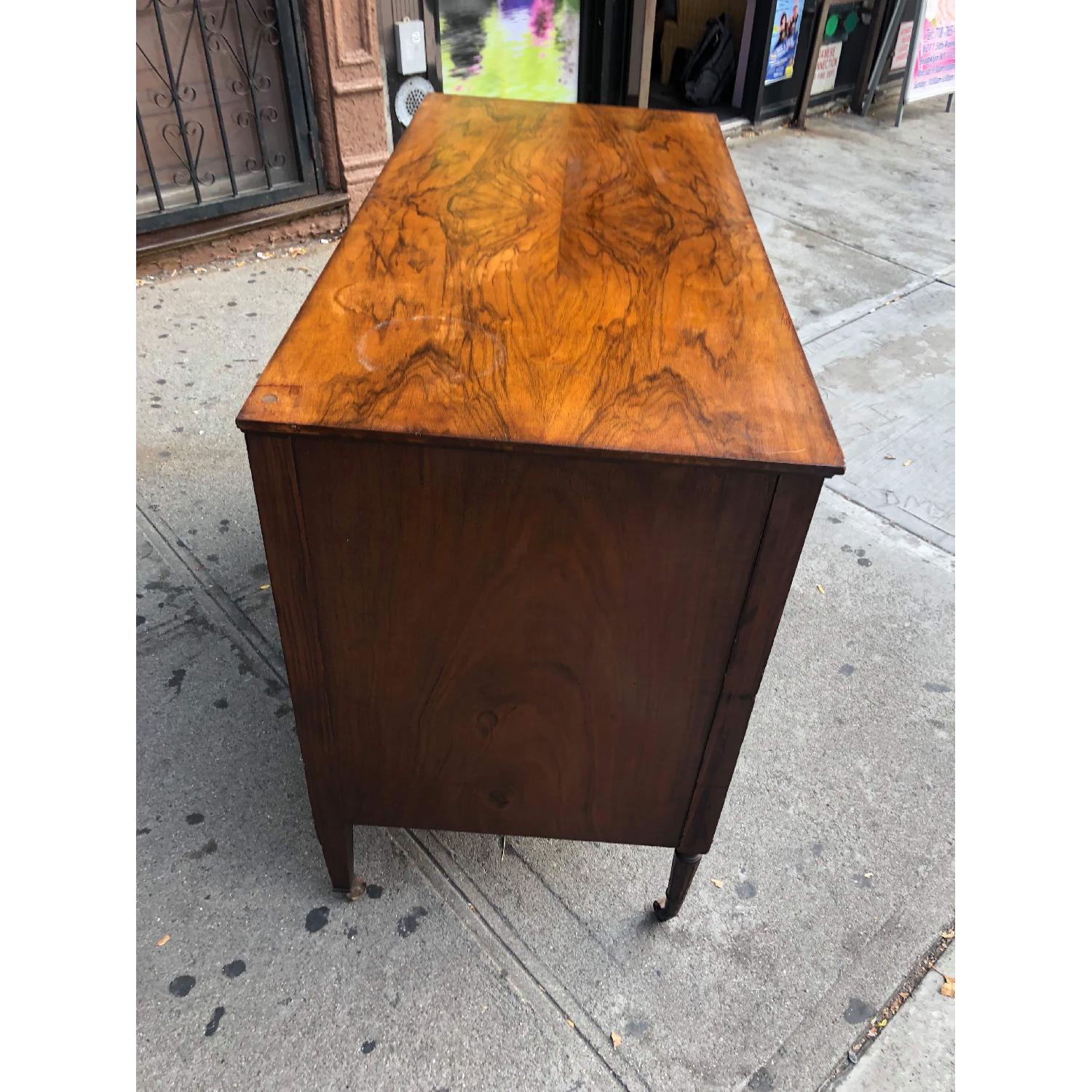 Antique 1930s Dresser w/ Original Brass Handles & Wheels - image-11