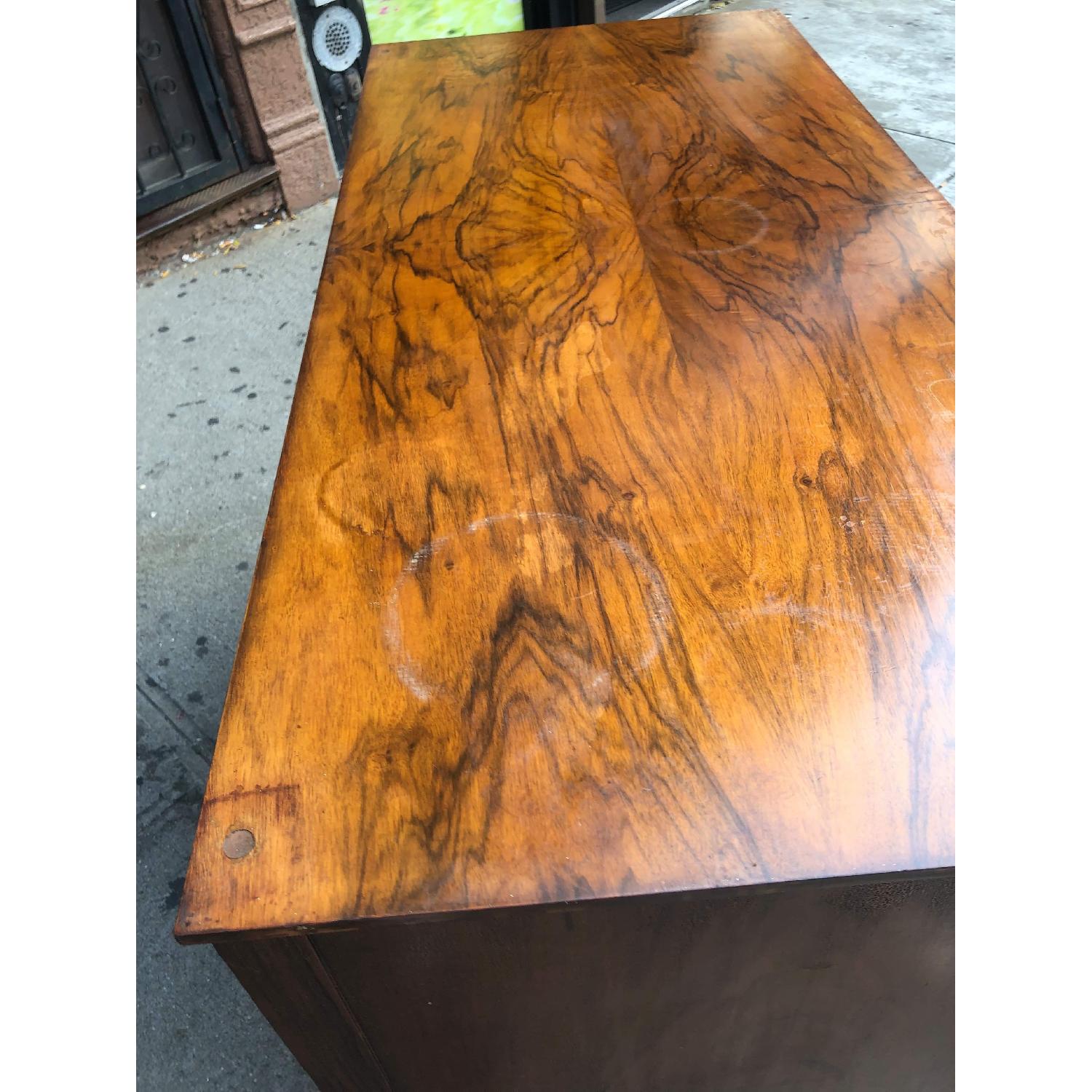 Antique 1930s Dresser w/ Original Brass Handles & Wheels - image-13