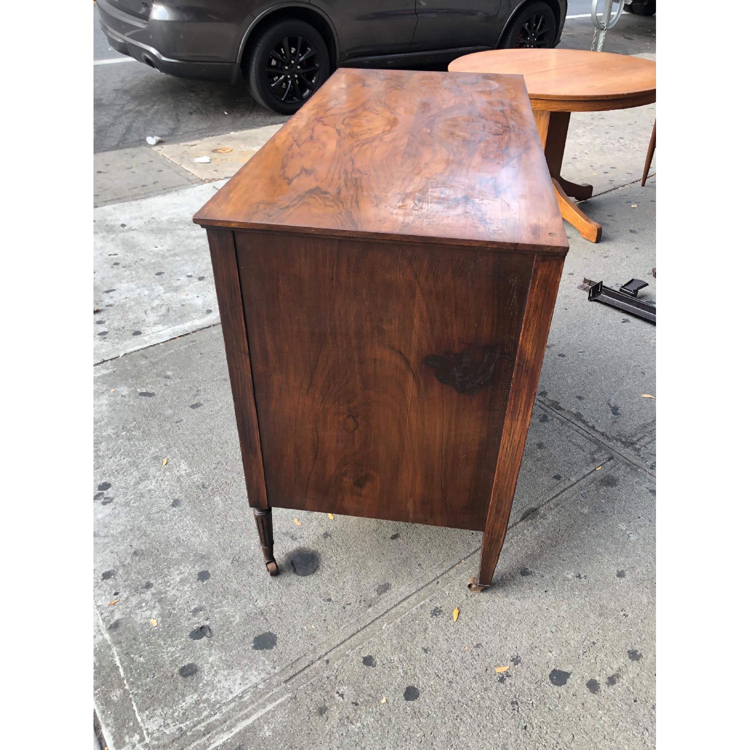 Antique 1930s Dresser w/ Original Brass Handles & Wheels - image-14