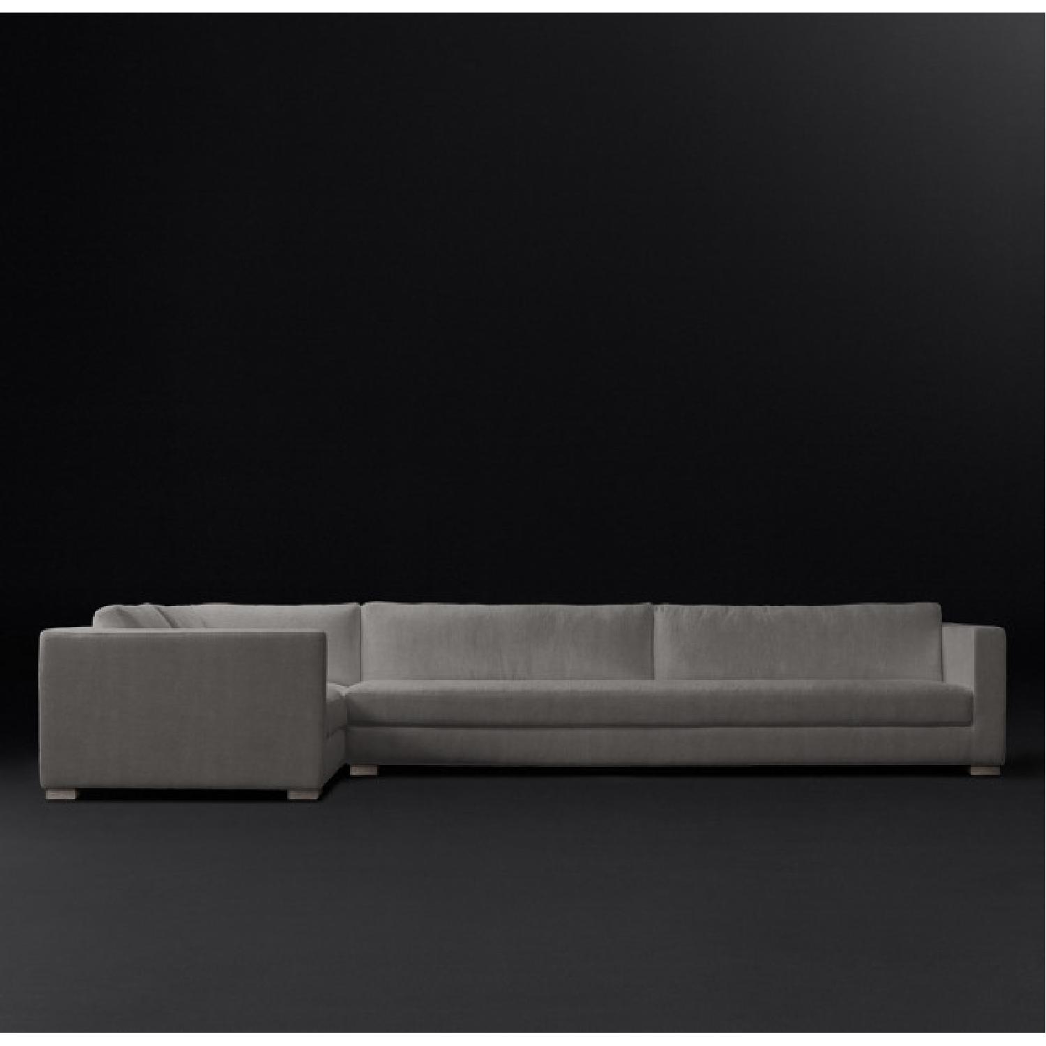 Restoration Hardware Modena Shelter Arm Sectional Sofa AptDeco