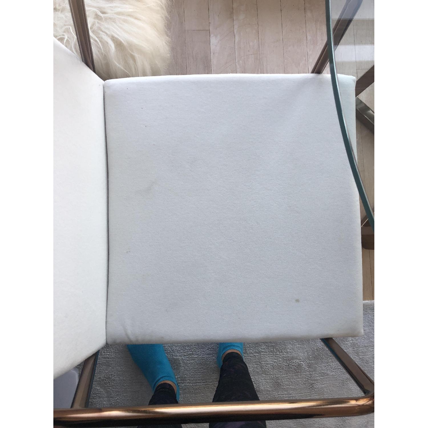 CB2 Silverado Brass Dining Table w/ 2 Chairs - image-3