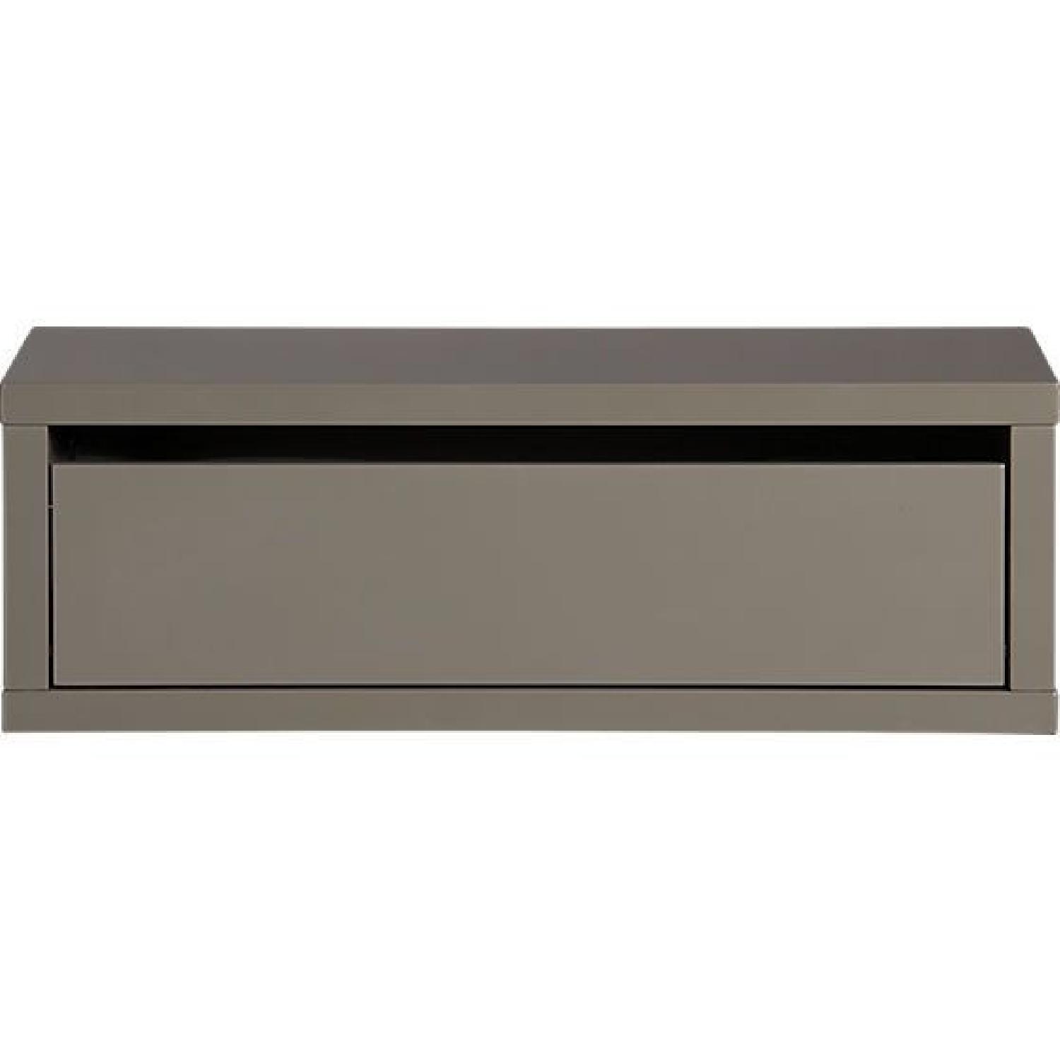 CB2 Slice Grey Wall Mounted Storage Shelves - image-1