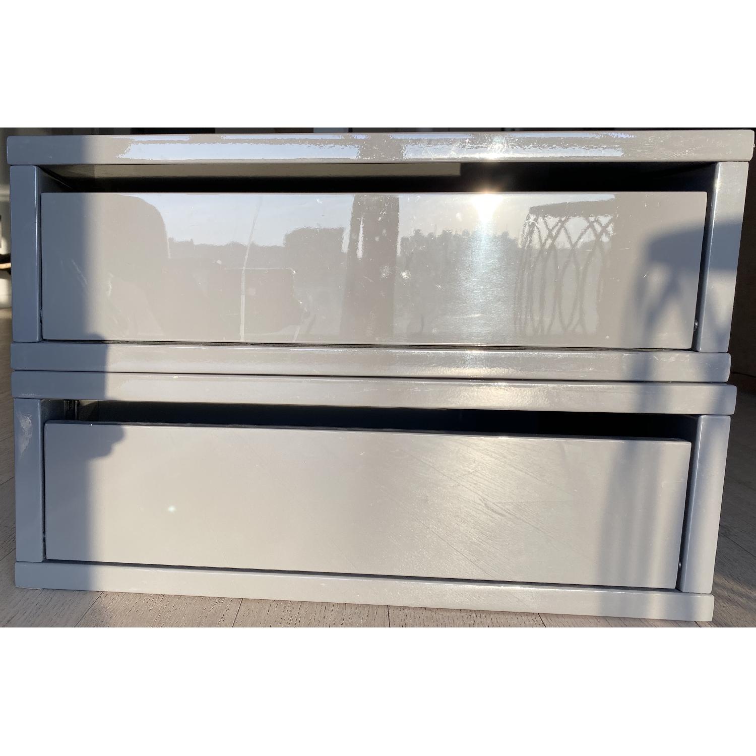 CB2 Slice Grey Wall Mounted Storage Shelves - image-8