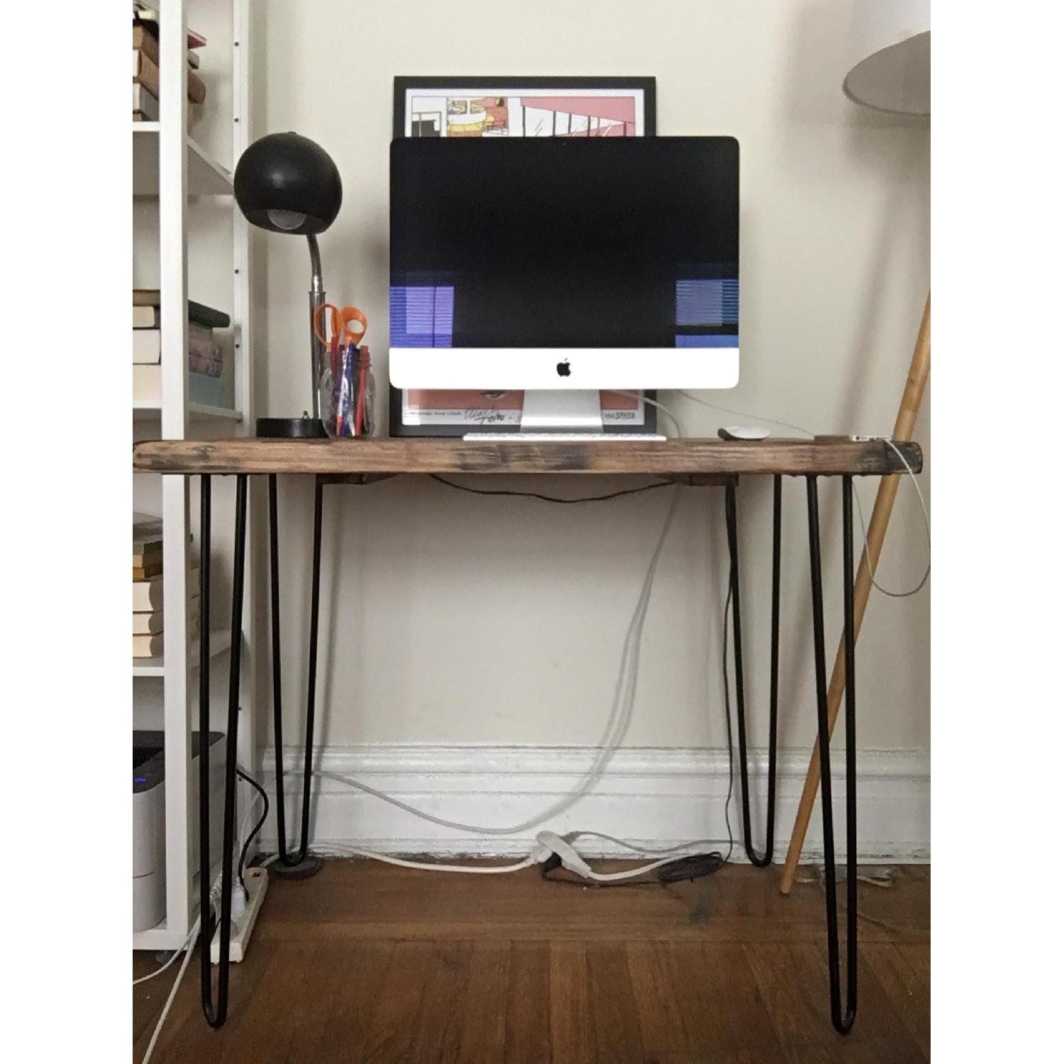 Mid Century Solid Wood Desk - image-1