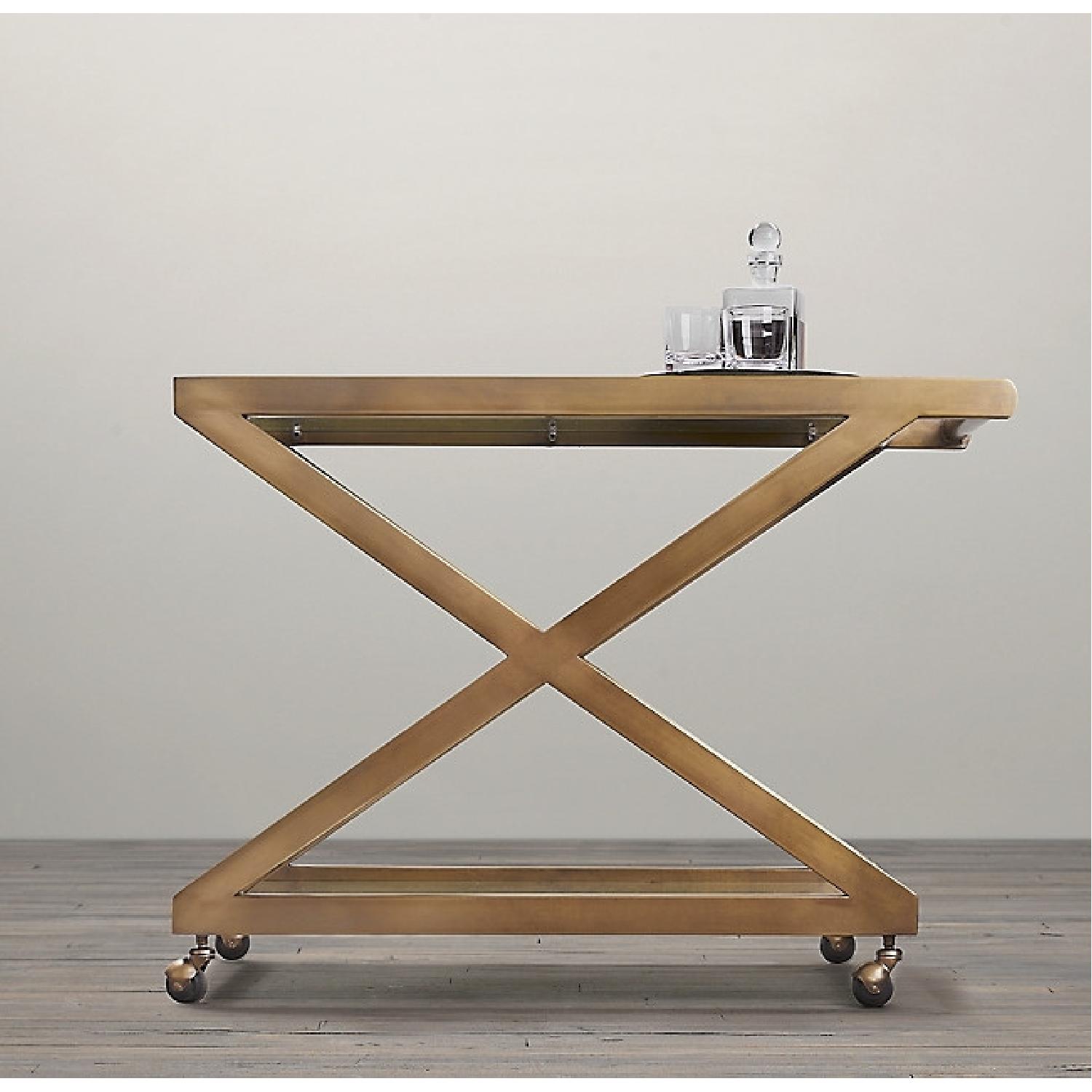 Restoration Hardware 1950s Milo Bar Cart AptDeco