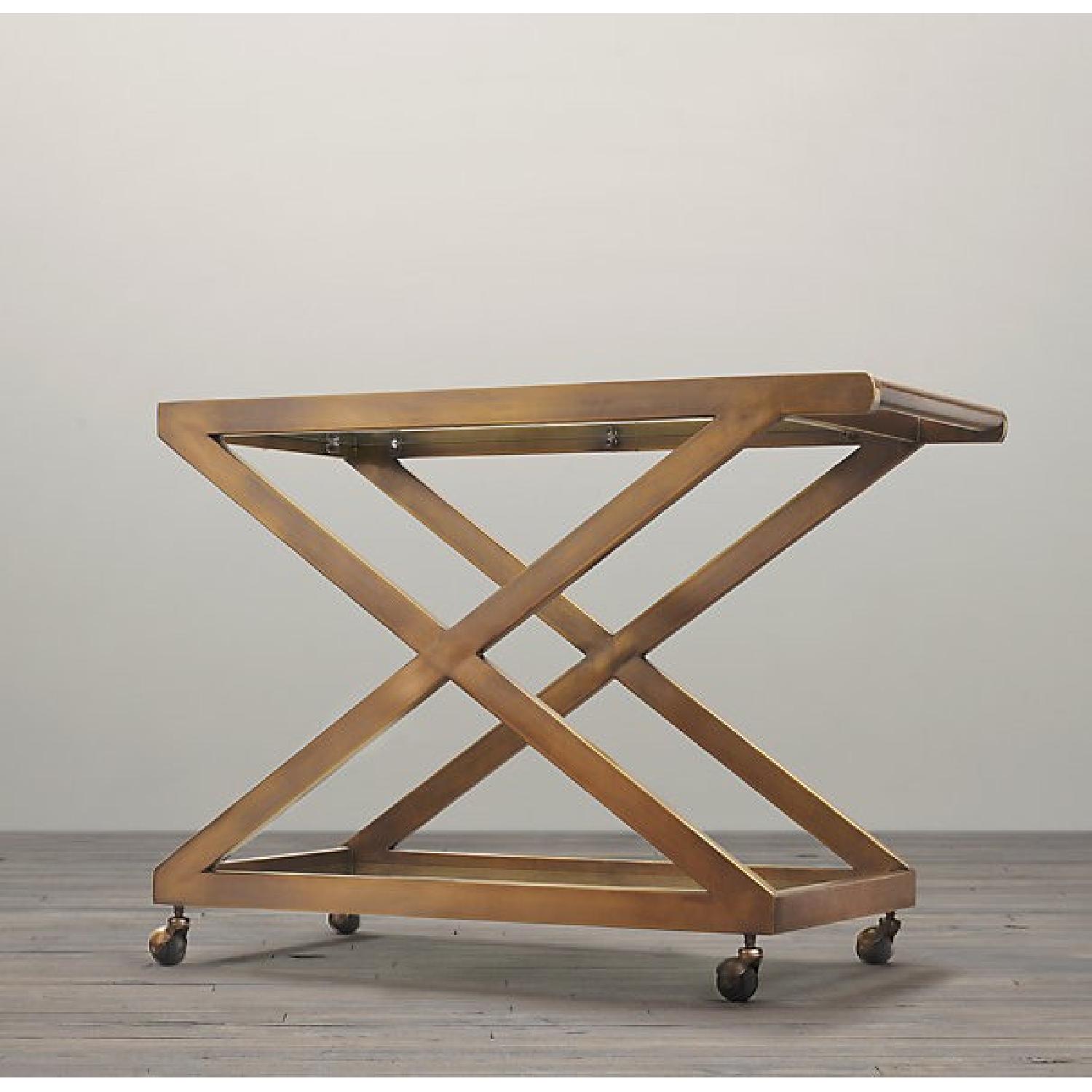 Restoration Hardware 1950s Milo Bar Cart AptDeco