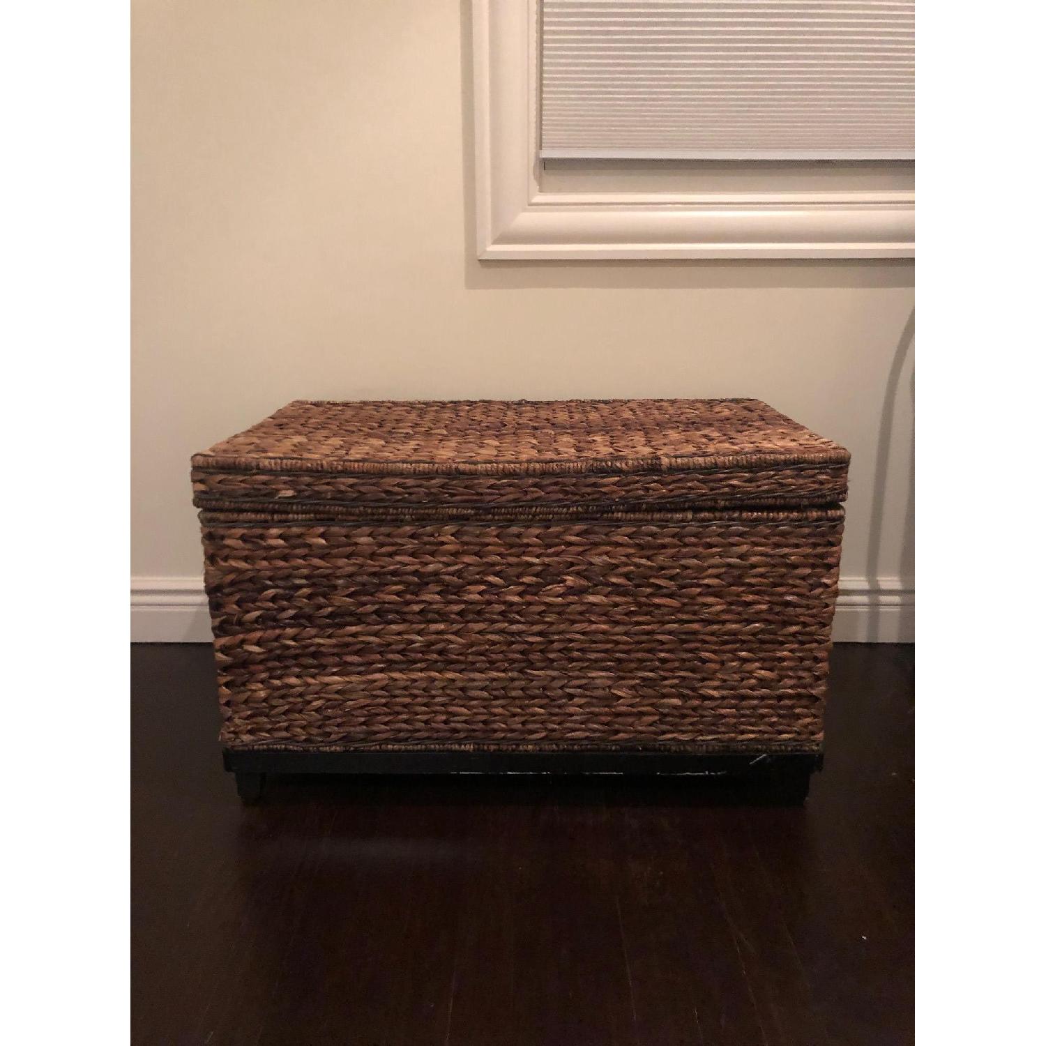 Target Rectangle Wicker Storage Ottoman Bench - image-1