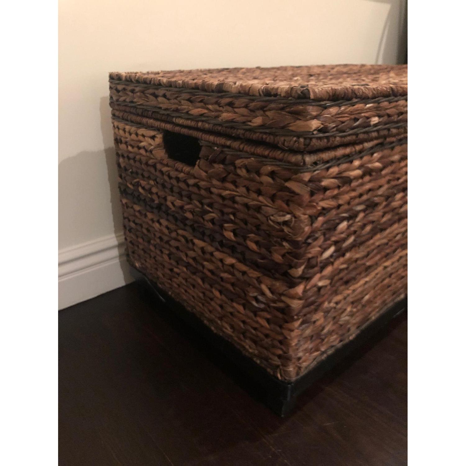 Target Rectangle Wicker Storage Ottoman Bench - image-3