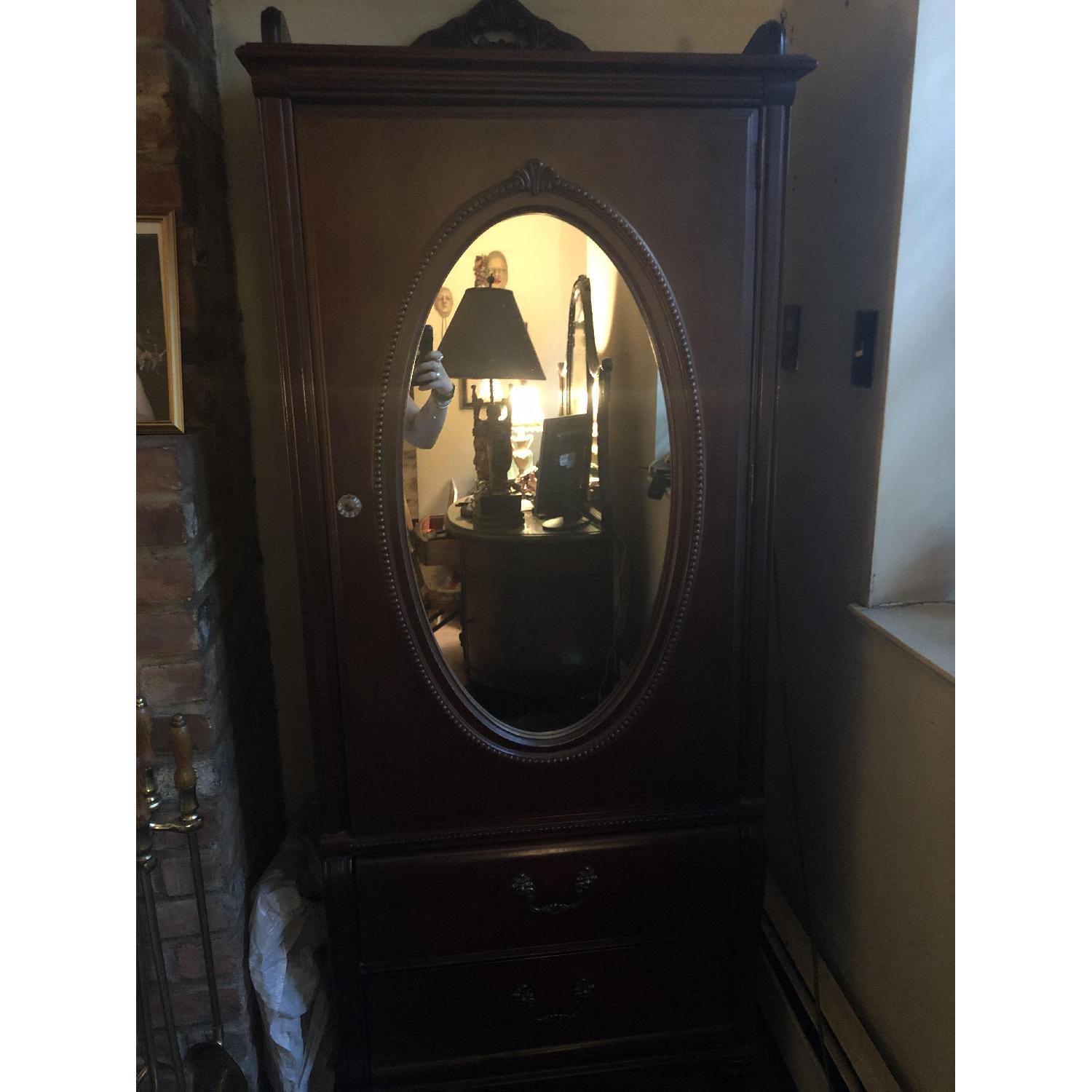 Stanley Mirrored Antique-Style Armoire - image-9