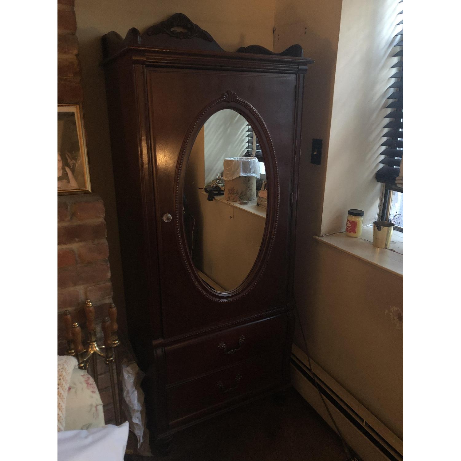 Stanley Mirrored Antique-Style Armoire - image-10