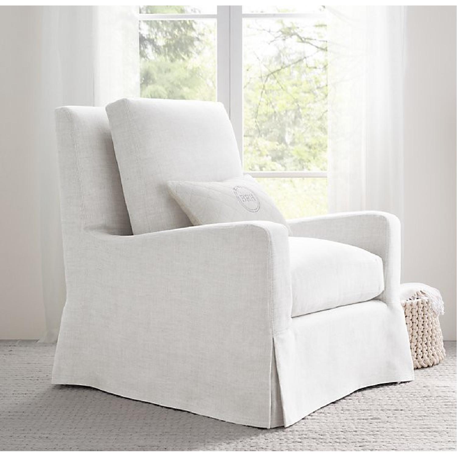 Restoration Hardware Belgian Slope Arm Swivel Glider Chair - image-4