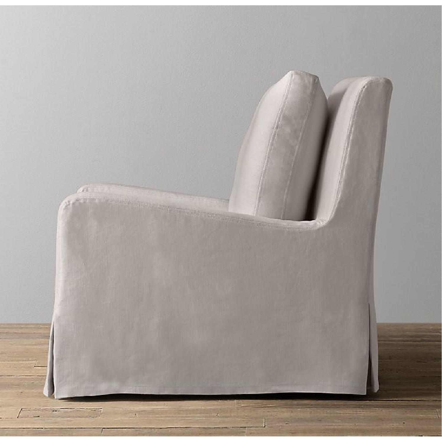 Restoration Hardware Belgian Slope Arm Swivel Glider Chair - image-2